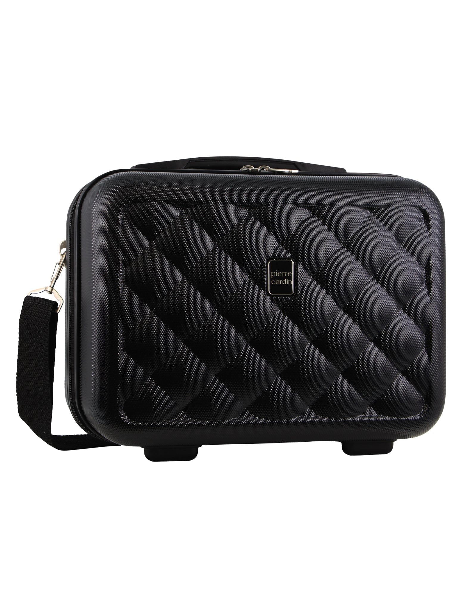 Pierre Cardin Medium Hard-Shell Suitcase & Mini Beauty Case Set w/ Tag Black - Image 7