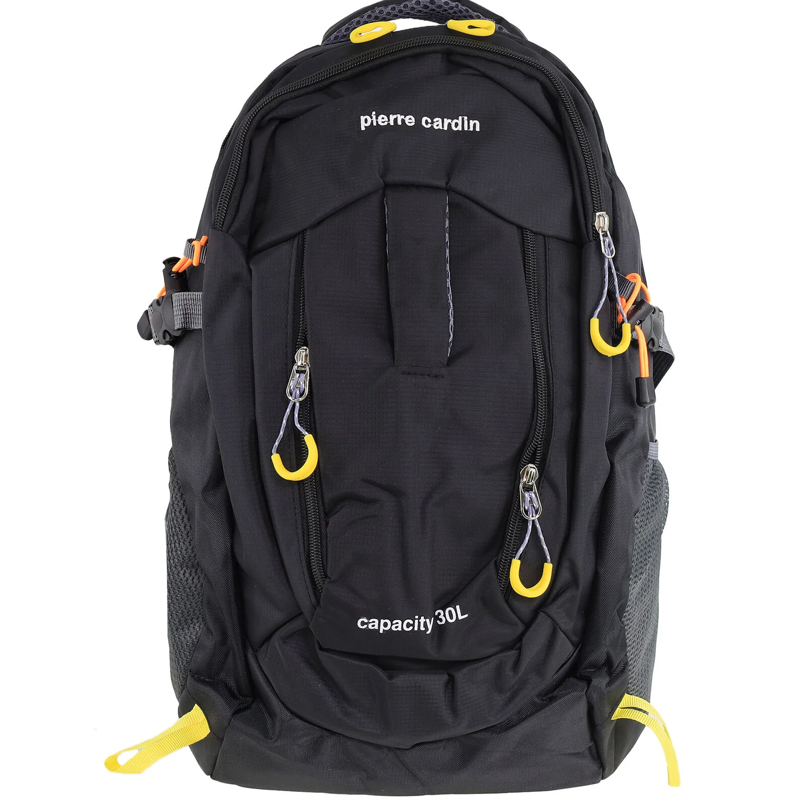 Pierre Cardin Mens 30L Nylon Adventure Backpack Bag Travel Hiking in Black - Image 3