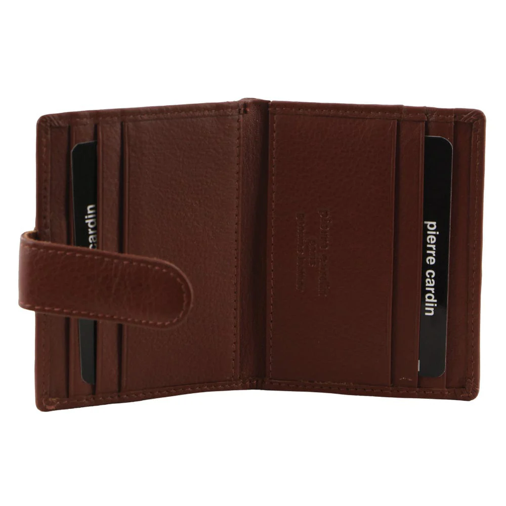 Pierre Cardin Men's Leather Bi-Fold Card Holder/Wallet 10cm Brown - Image 2