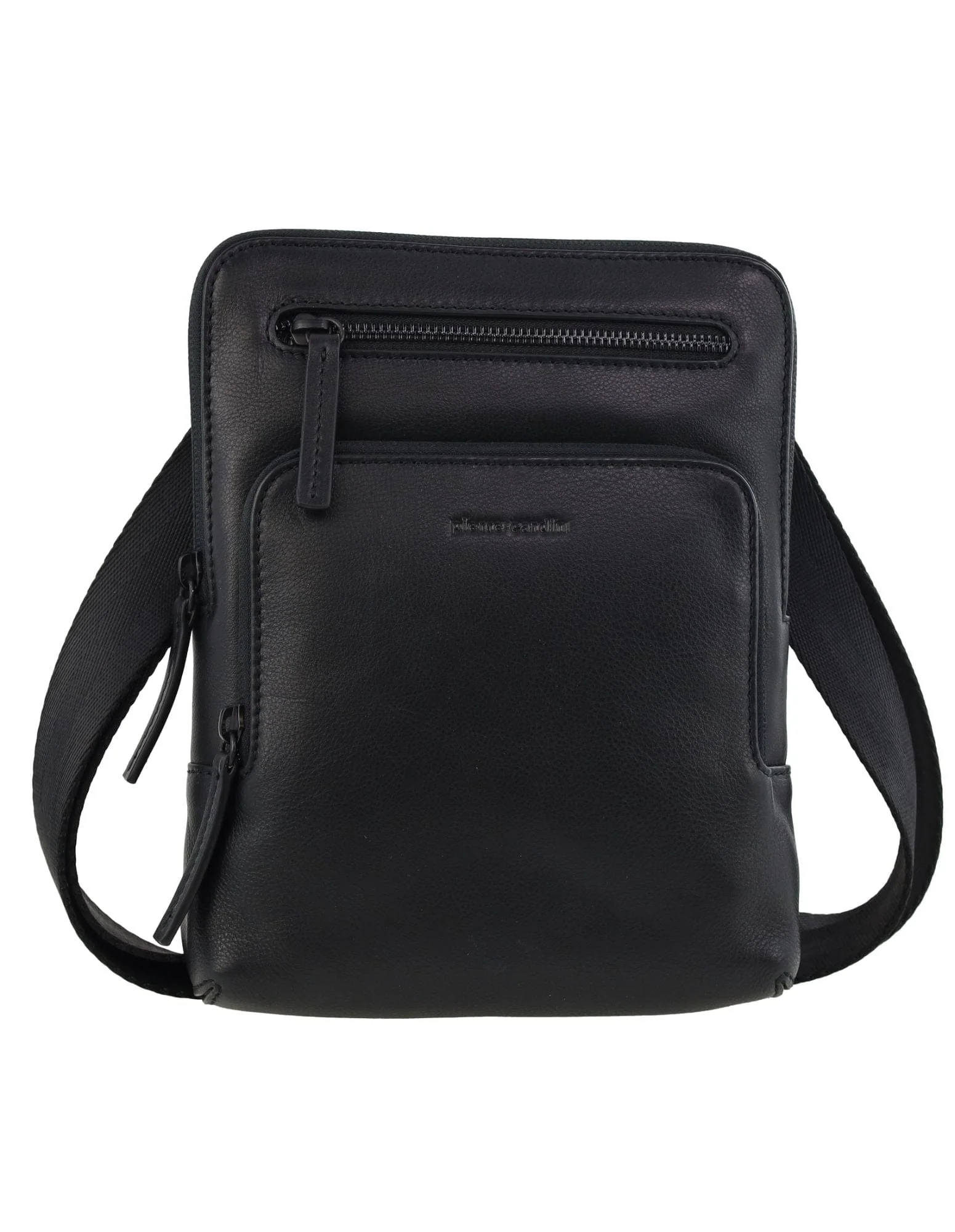 Pierre Cardin Men's Leather Casual Shoulder Crossbody Bag 18x24cm Black - Image 3