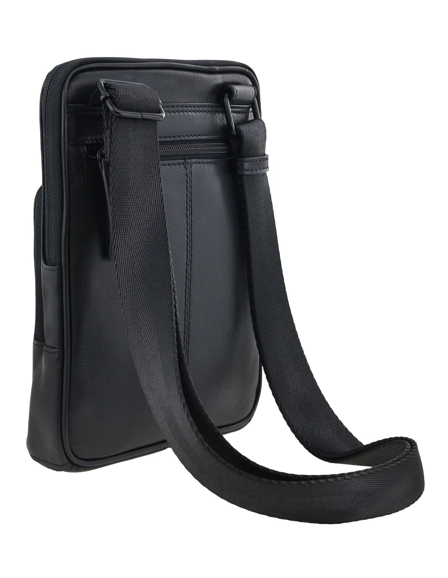 Pierre Cardin Men's Leather Casual Shoulder Crossbody Bag 18x24cm Black - Image 4