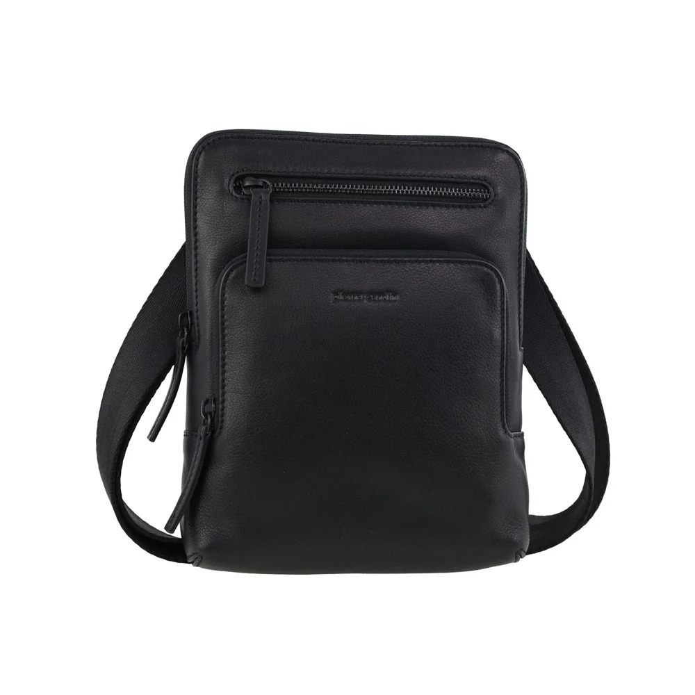 Pierre Cardin Men's Leather Casual Shoulder Crossbody Bag 18x24cm Black - Image 7