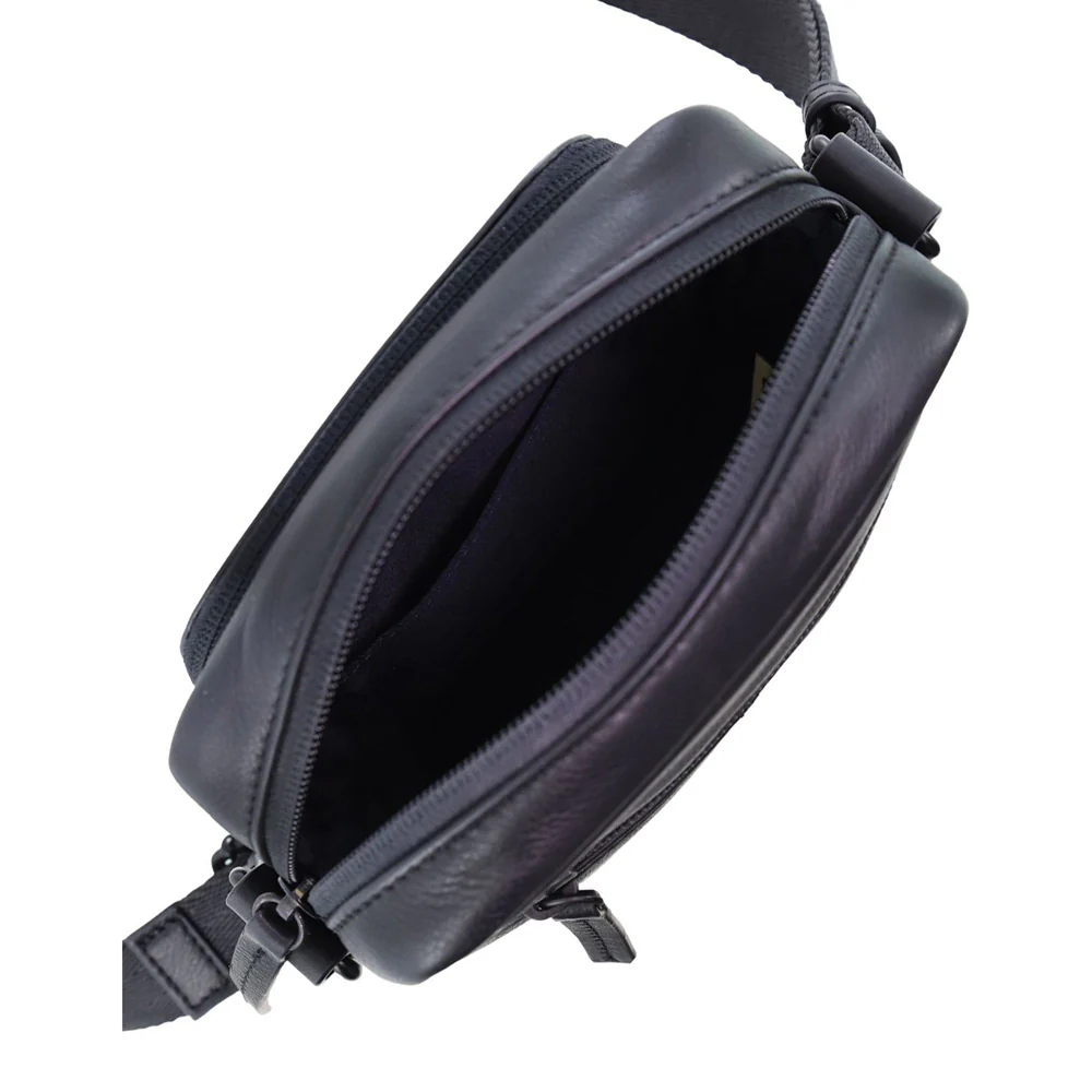 Pierre Cardin Men's Leather Classic Shoulder Crossbody Bag 18x19cm Black - Image 10