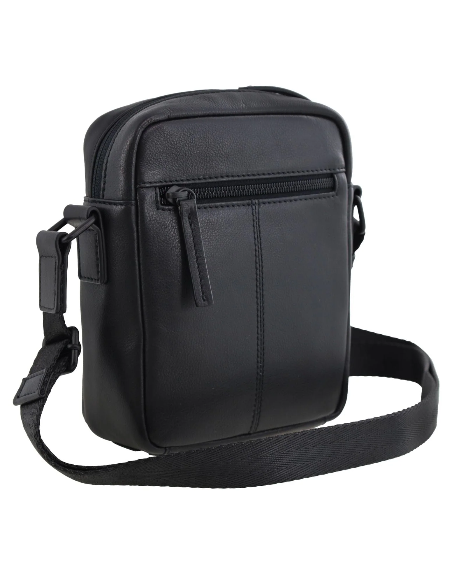 Pierre Cardin Men's Leather Classic Shoulder Crossbody Bag 18x19cm Black - Image 3
