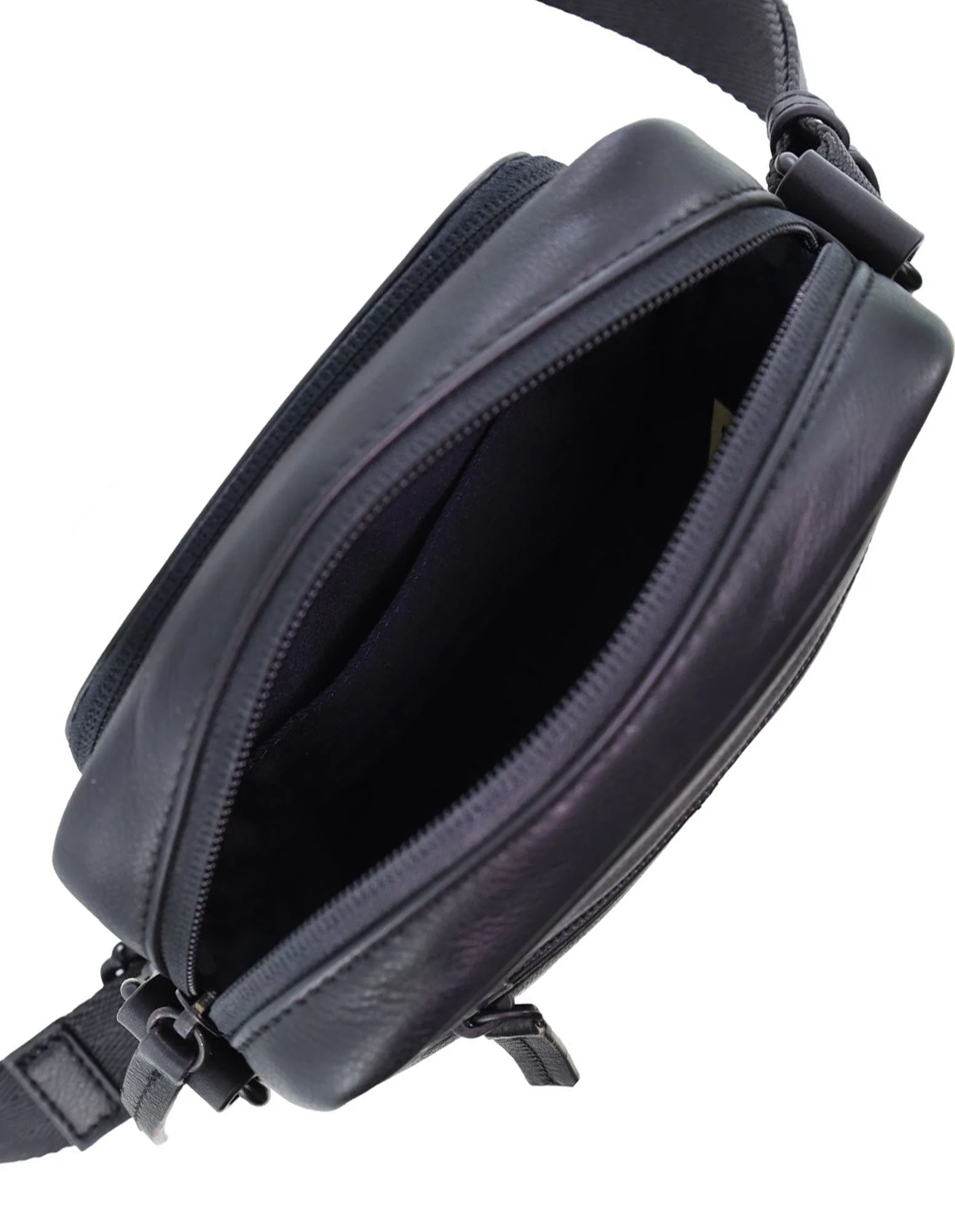 Pierre Cardin Men's Leather Classic Shoulder Crossbody Bag 18x19cm Black - Image 4