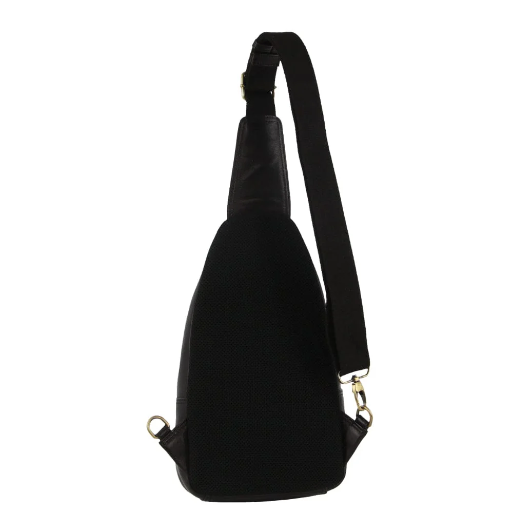 Pierre Cardin Men's Leather Crossbody Sling Bag w/ Adjustable Strap 20cm Black - Image 7