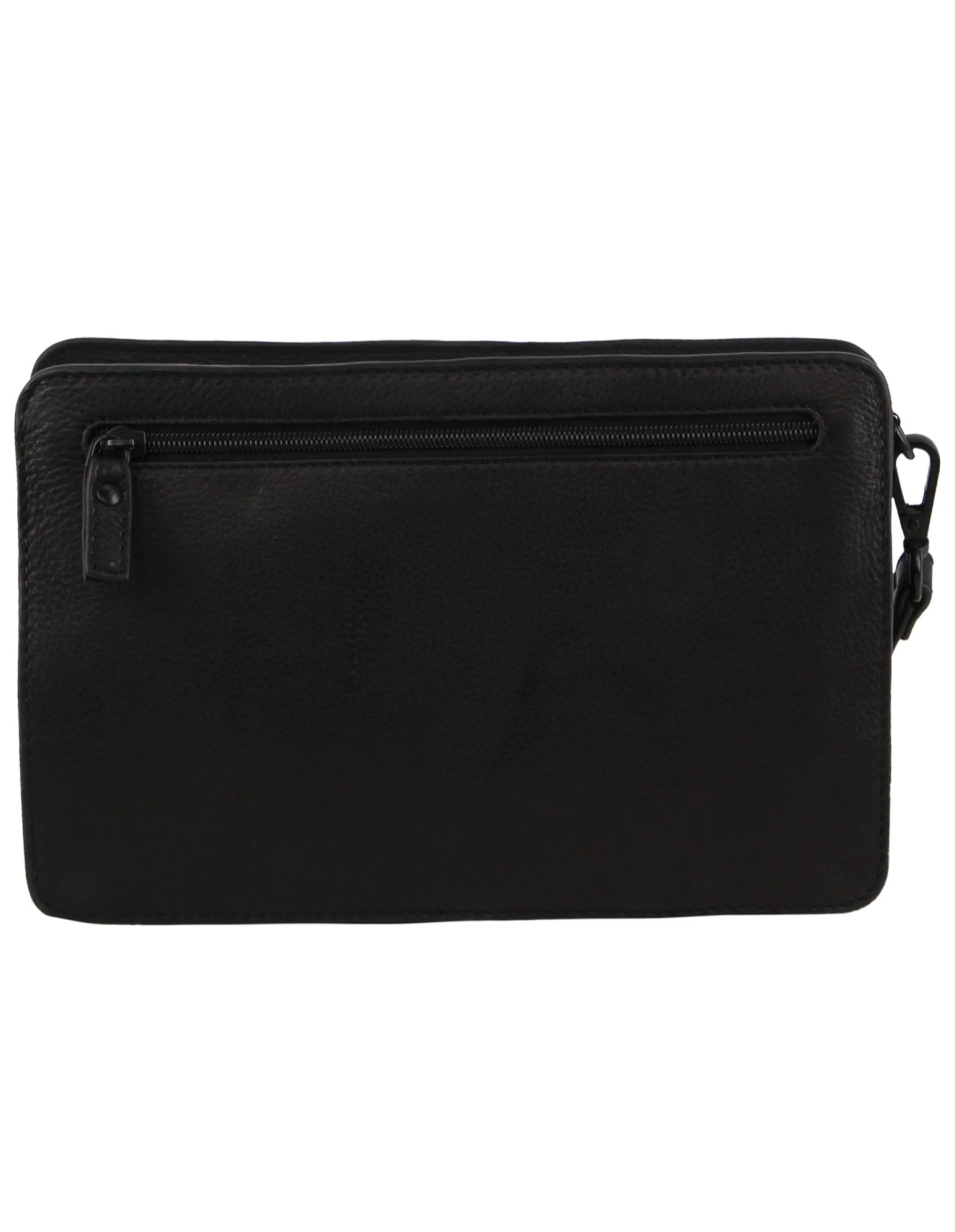 Pierre Cardin Men's Leather Multi Compartment Organiser Bag 25x17cm Black - Image 5