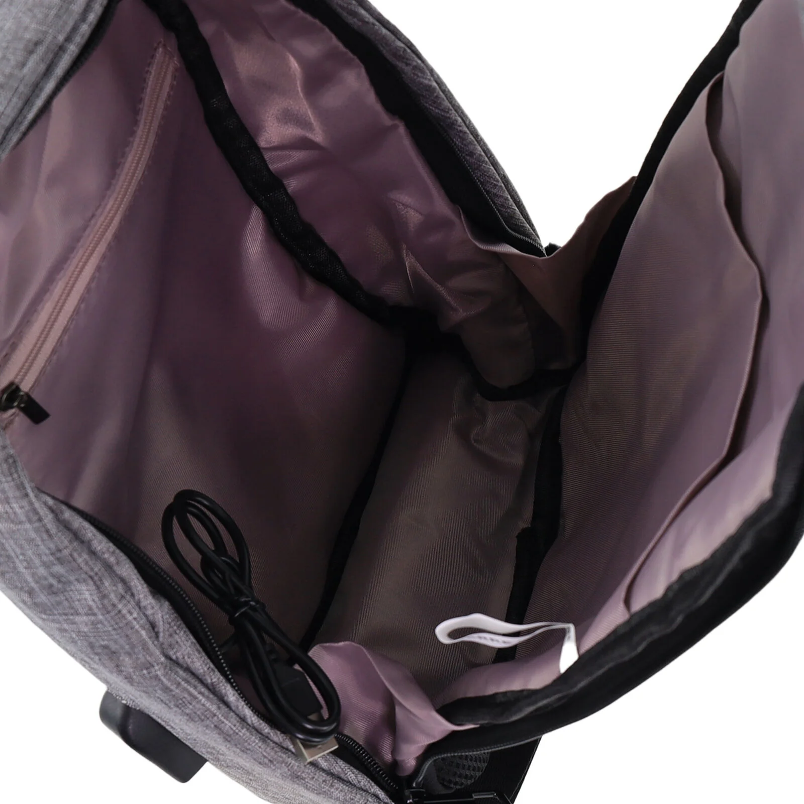 Pierre Cardin Mens Nylon Sling Bag - Grey/Black - Image 3