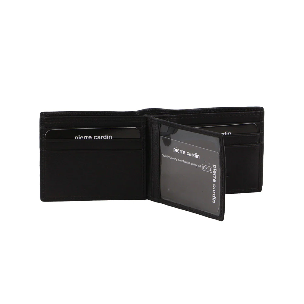 Pierre Cardin Men's Rustic Leather RFID Wallet - Black - Image 3