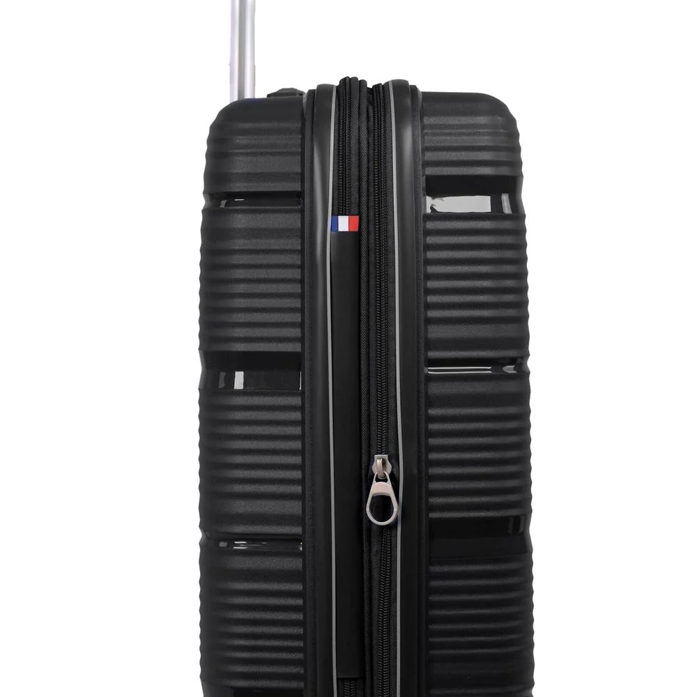 Pierre Cardin Normandy Cabin 55L Hard Shell Case Suitcase Travel Luggage Black - Image 5