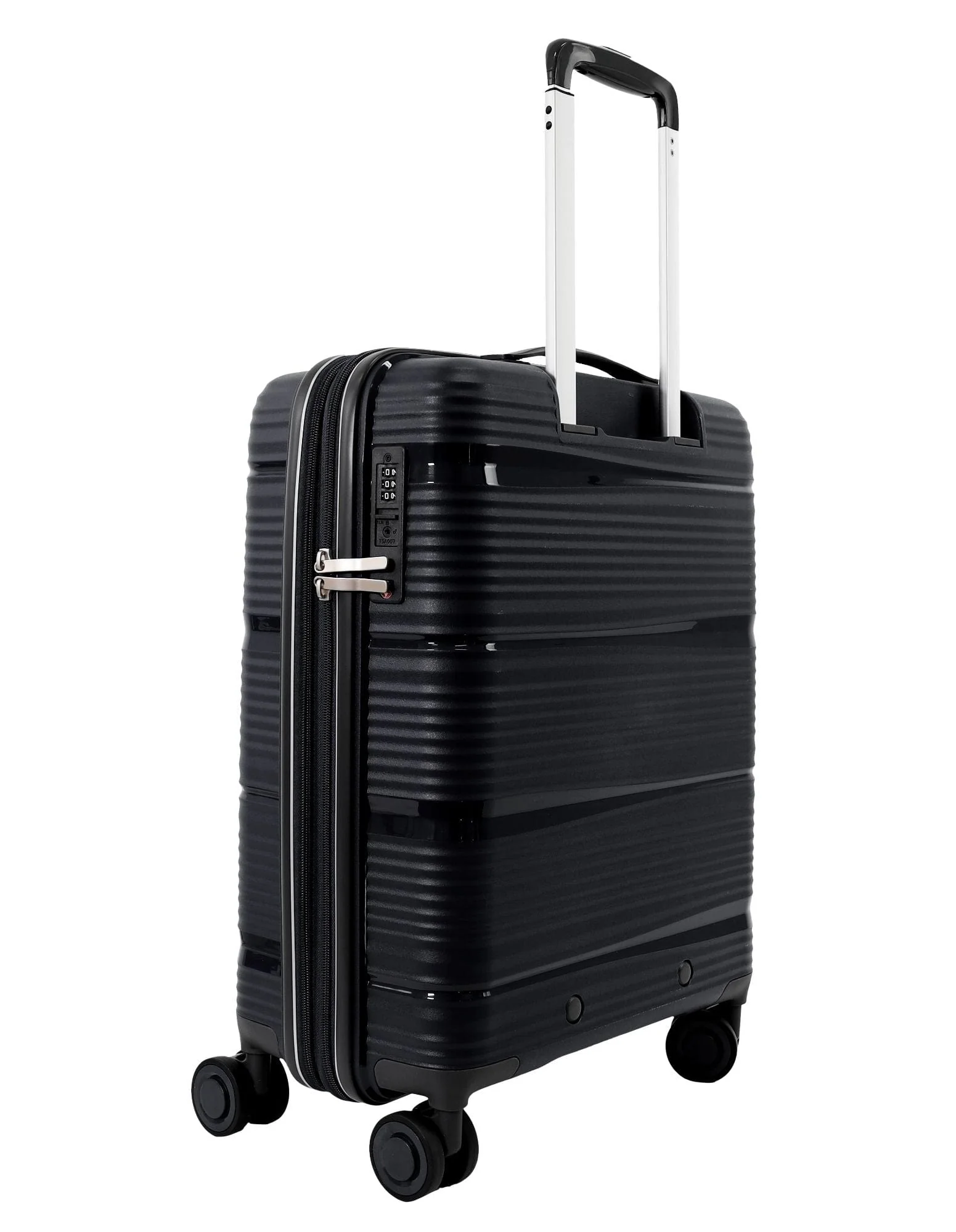 Pierre Cardin Normandy Cabin 55L Hard Shell Case Suitcase Travel Luggage Black - Image 8