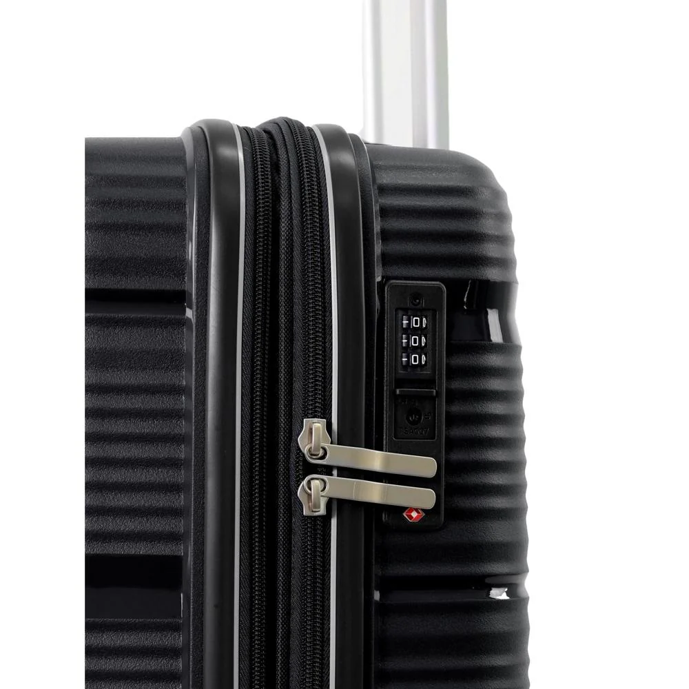 Pierre Cardin Normandy Large 123L Hard Shell Case Suitcase Travel Luggage Black - Image 4