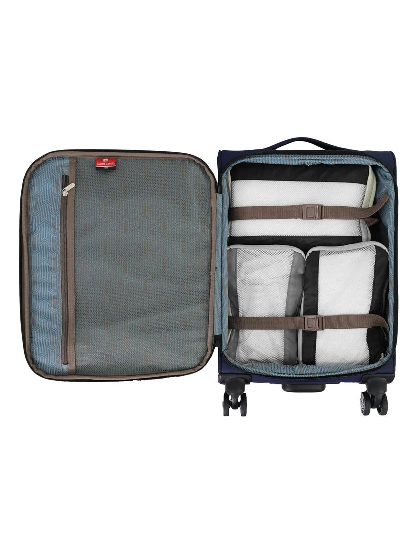 Pierre Cardin Soft Suitcase Set 3-Piece (Navy) - Image 2