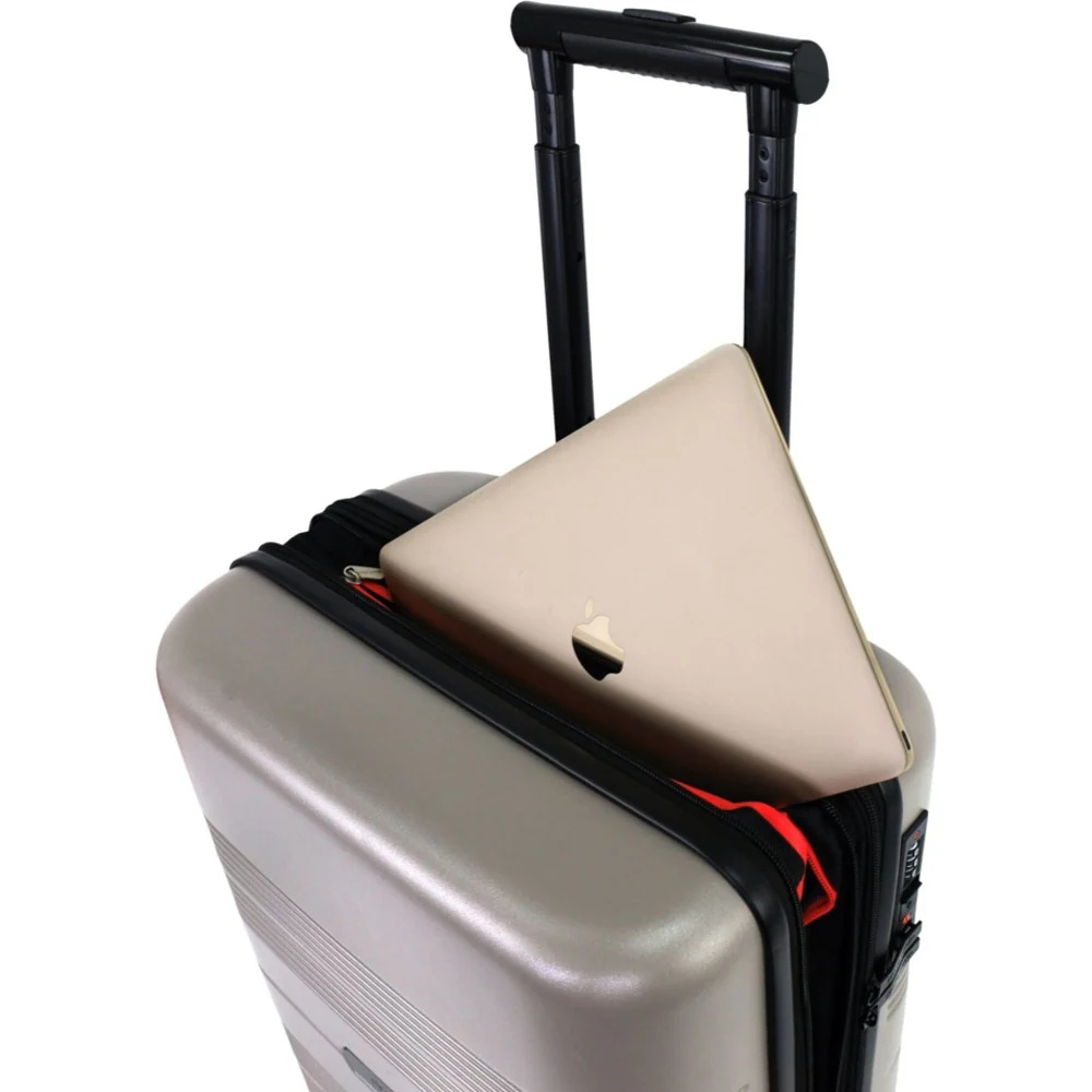 Pierre Cardin Travel Hard Shell Case CABIN/MED/LRG Travel Luggage Set (Tau) [3-Pieces] - Image 10