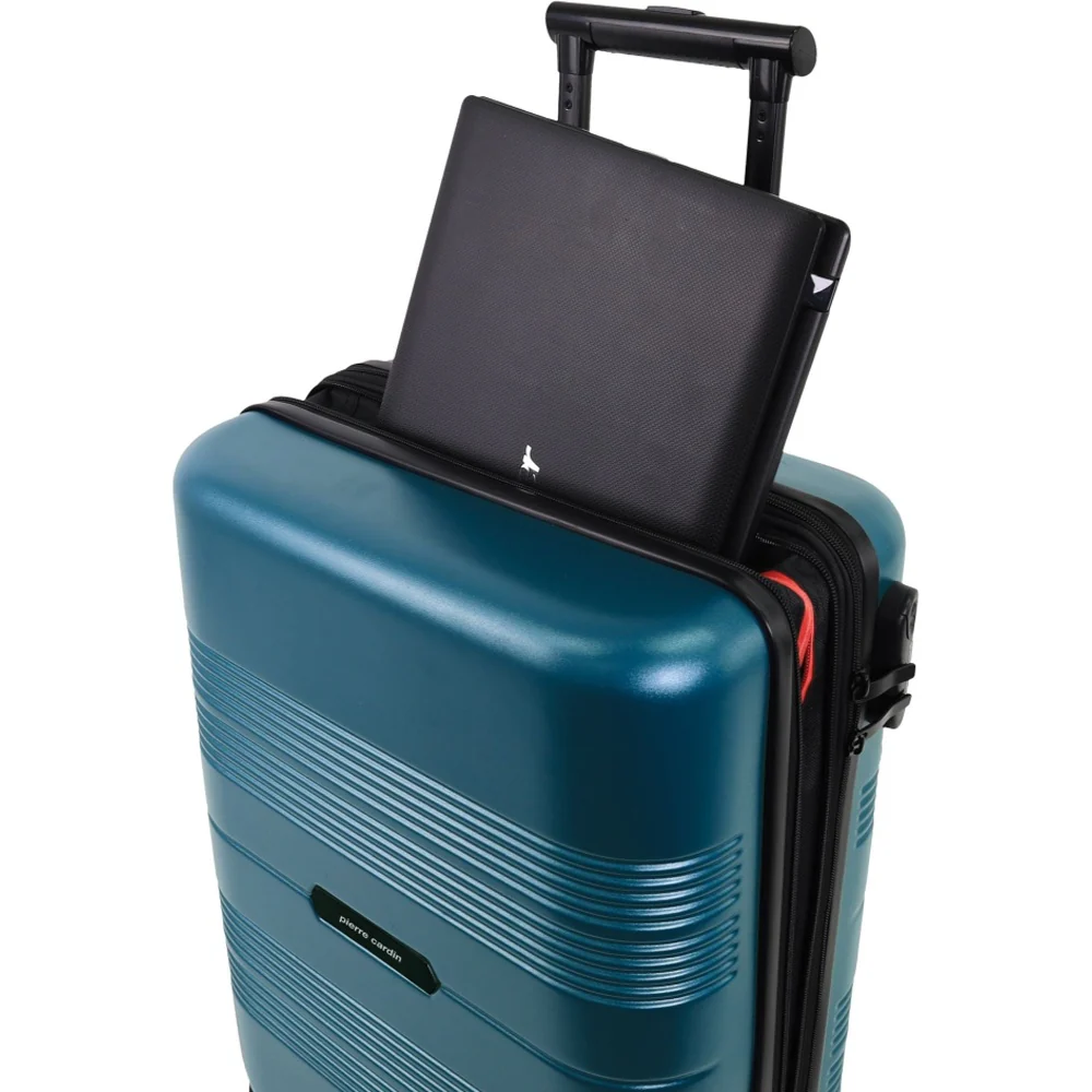 Pierre Cardin Travel Hard Shell Case CABIN/MED/LRG Travel Luggage Set (Teal) [3-Pieces] - Image 6