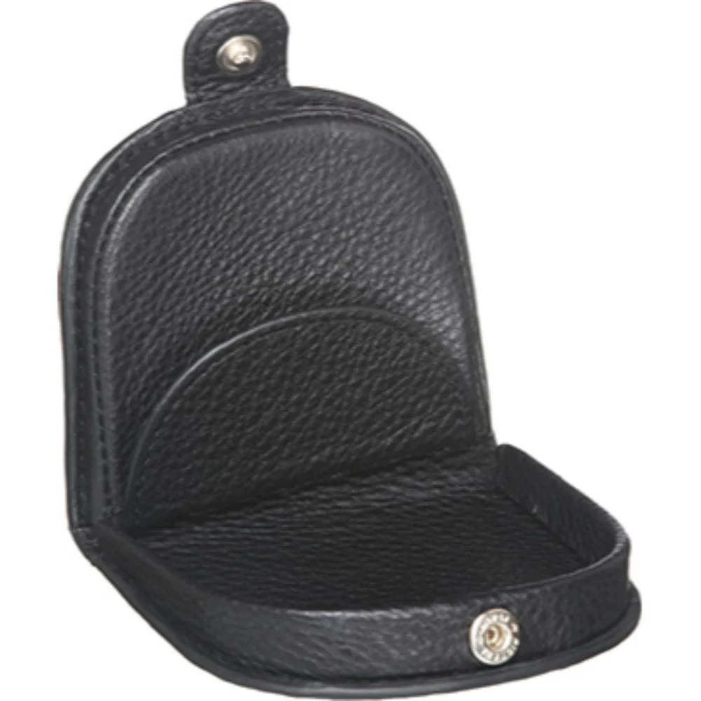 Pierre Cardin Unisex Italian Leather Coin Purse Wallet 8cm Black - Image 2