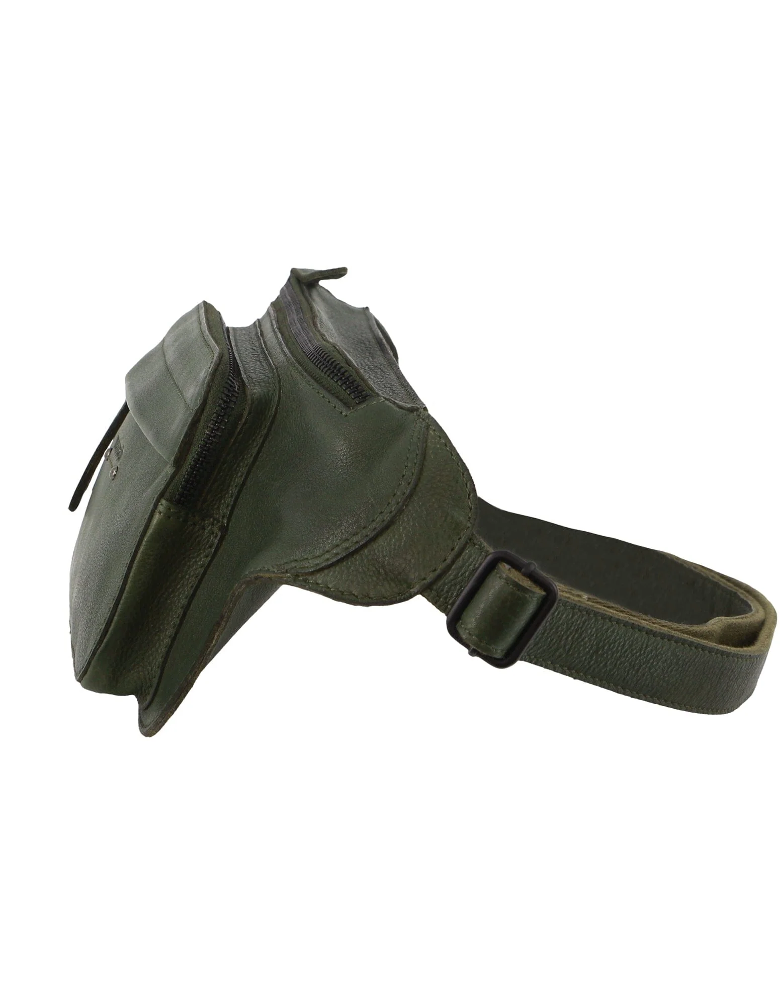 Pierre Cardin Unisex Leather Rustic Waist/Bum Belt Bag 33x16cm Grape Leaf - Image 4
