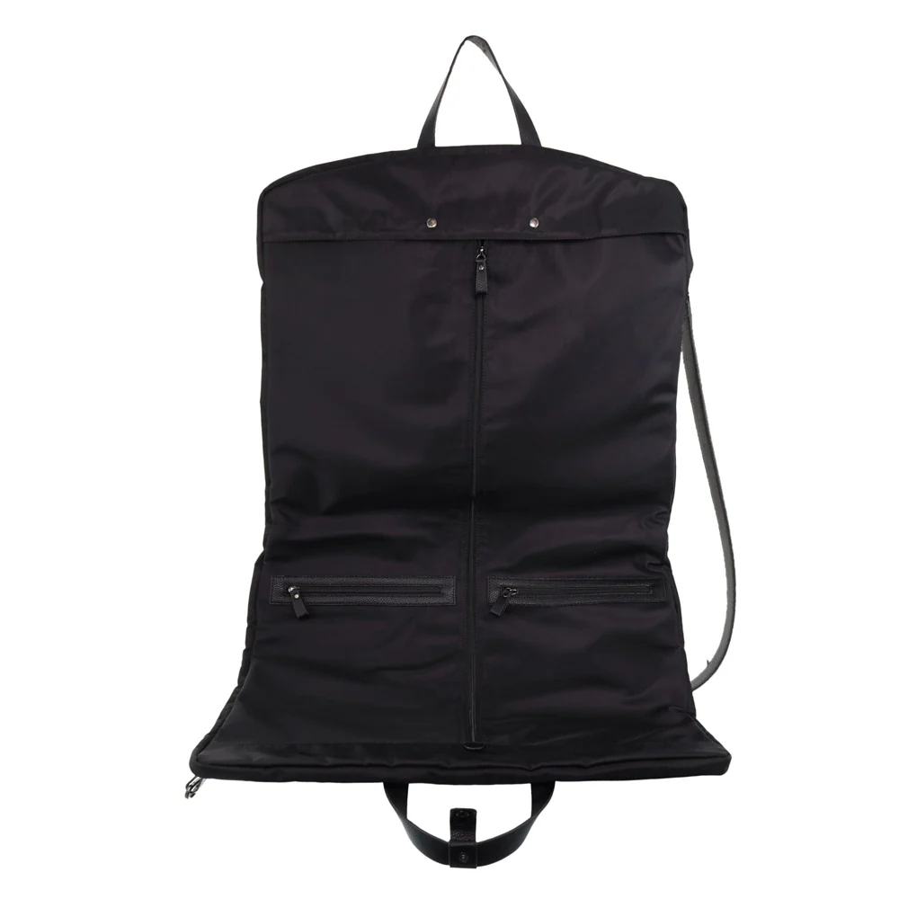 Pierre Cardin Unisex Nylon Overnight Garment Travel/Business Bag Black - Image 5