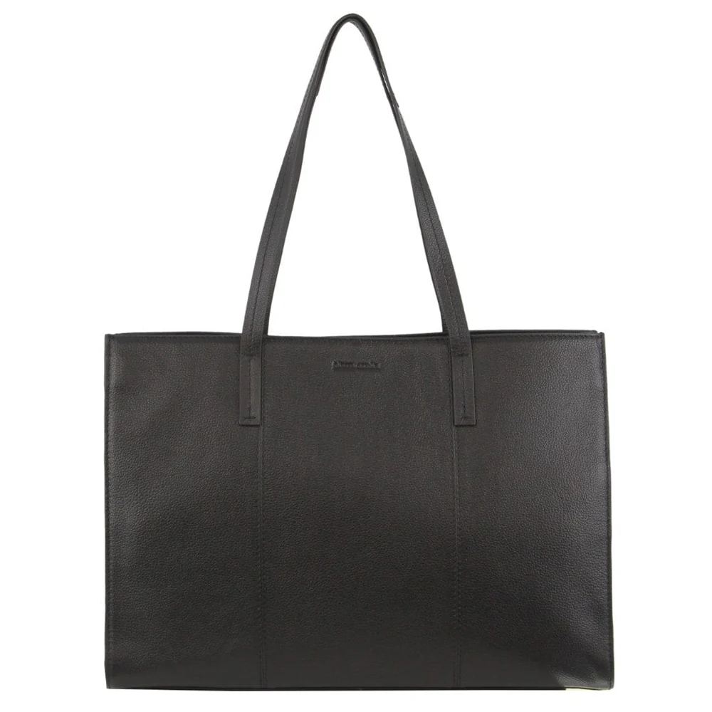Pierre Cardin Women's Casual Leather Shoulder Tote Bag 39.5x27.5cm Black - Image 3