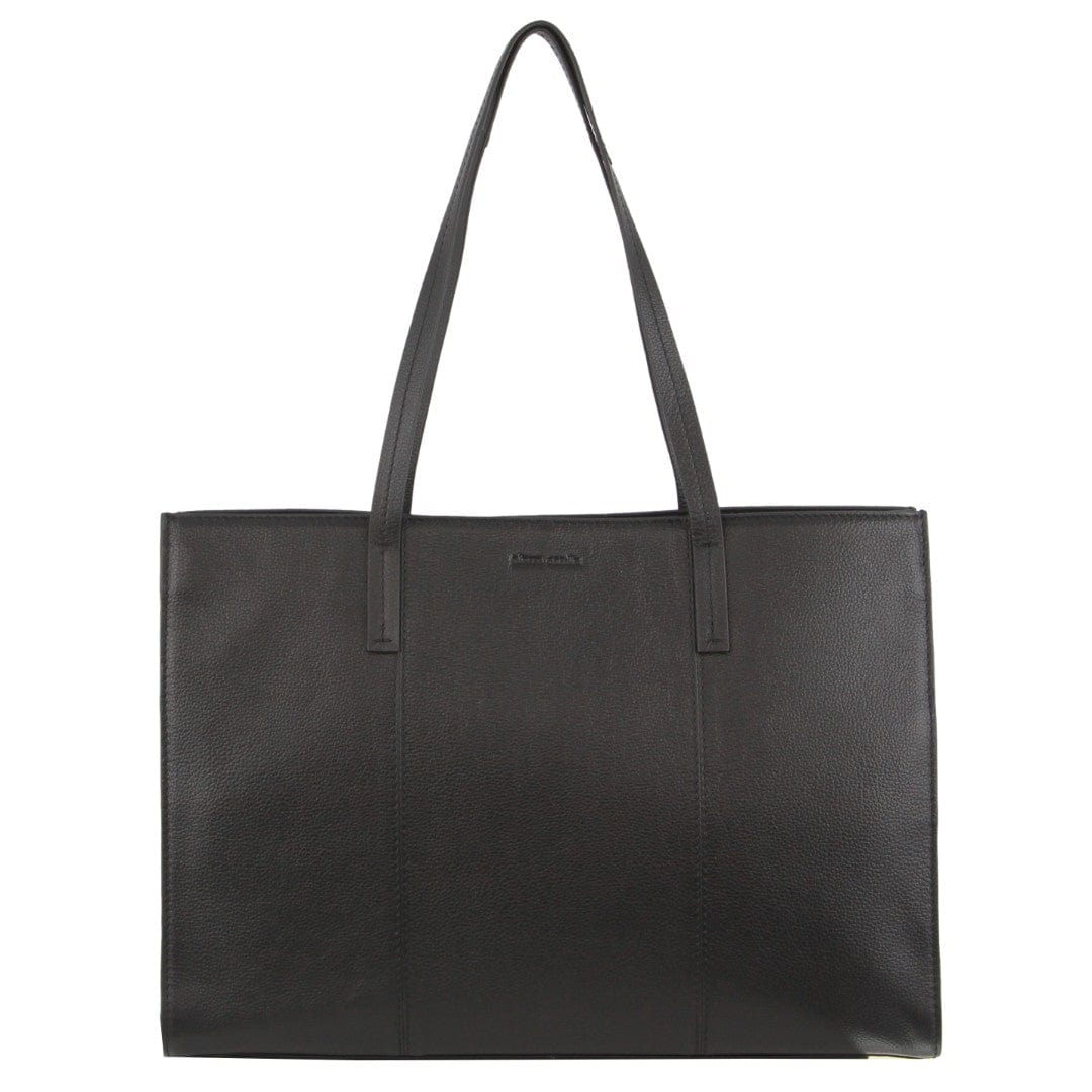 Pierre Cardin Women's Casual Leather Shoulder Tote Bag 39.5x27.5cm Black - Image 5