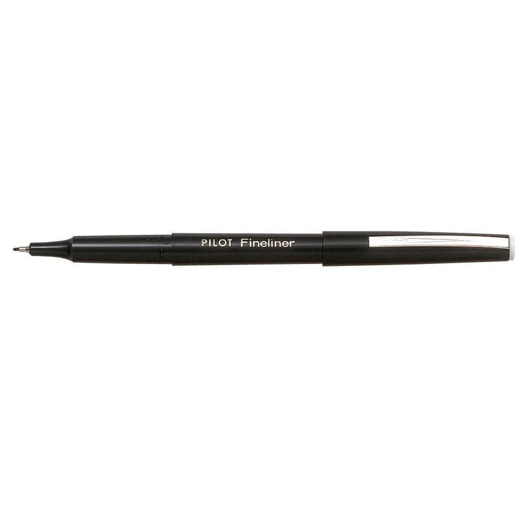 Pilot Original Fineliner Pen Marker 0.4mm Black Box 12 - Image 2