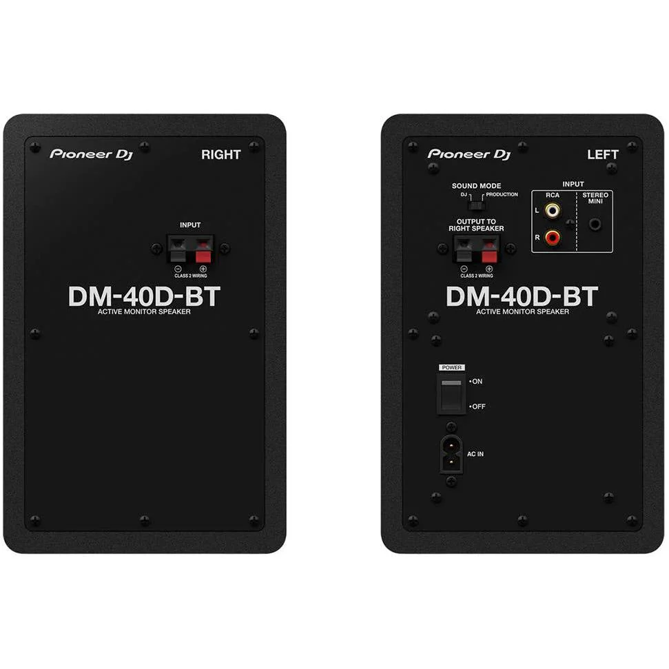 Pioneer DJ DM-40D-BT 4" Desktop Monitor Speaker Pair with Bluetooth - Image 3