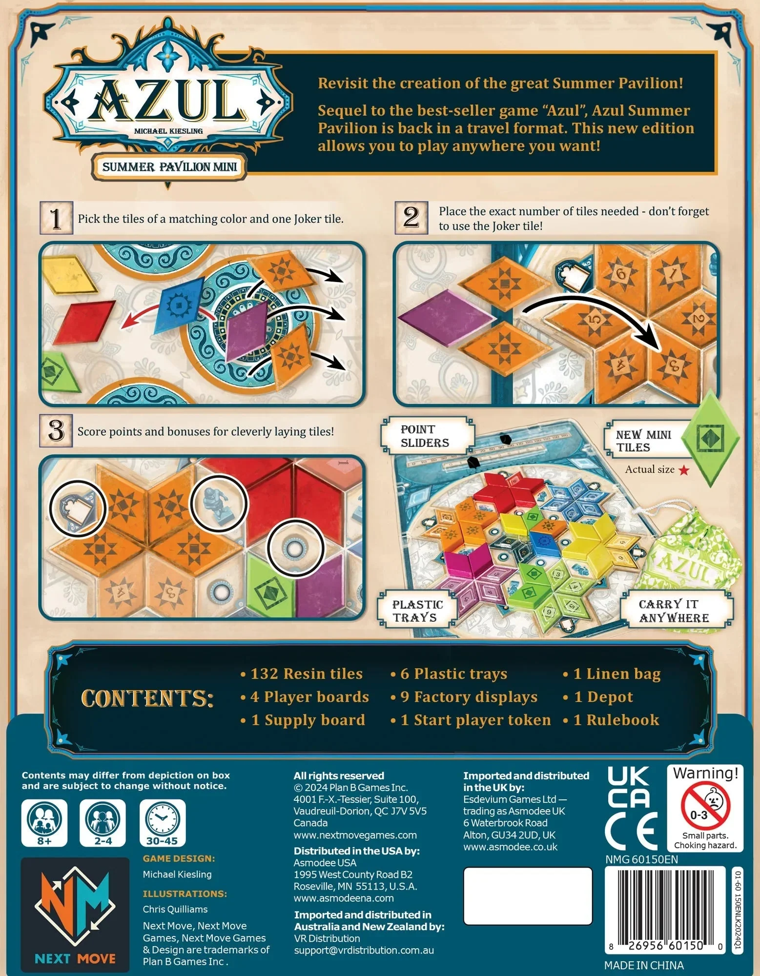 Plan B Games Azul Summer Pavilion Mini Tabletop Strategy Game - Image 2