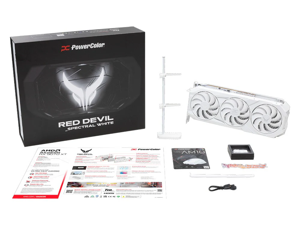 PowerColor Red Devil Radeon RX 9070 XT 16GB GDDR6 OC Graphics Card - White - Image 10