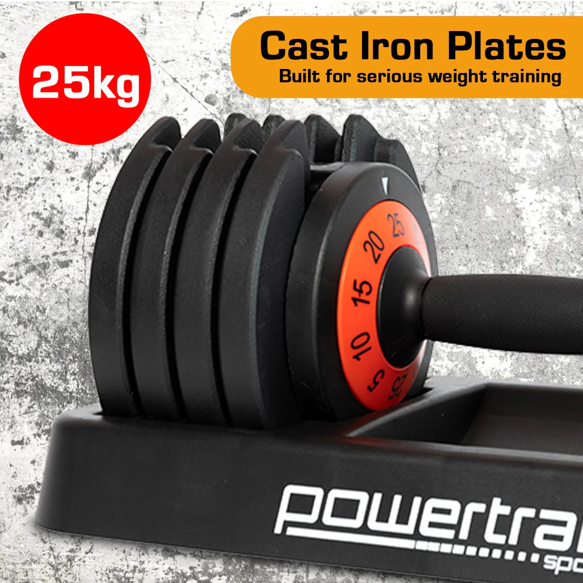 Powertrain 50kg GEN2 Pro Adjustable Dumbbell Set - Image 7