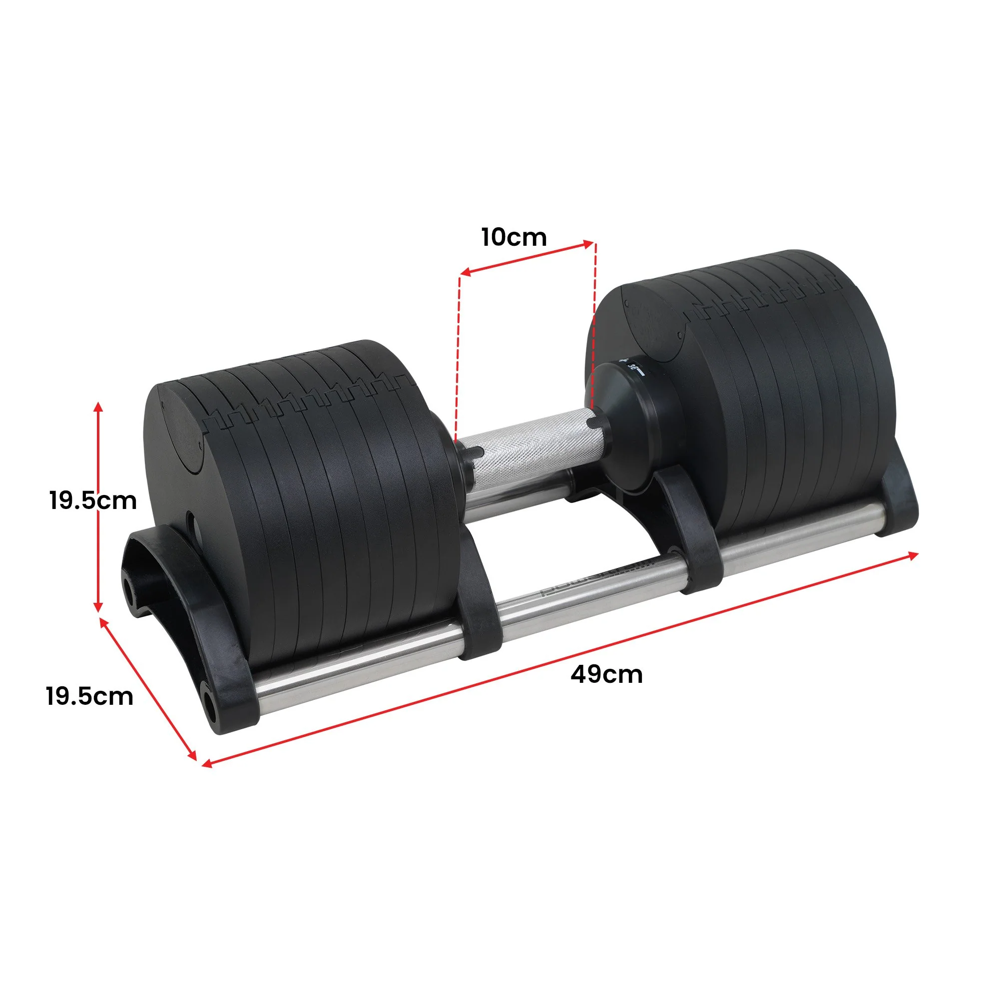 Powertrain Adjustable Dumbbells Eon 2 x 45kg - Image 3