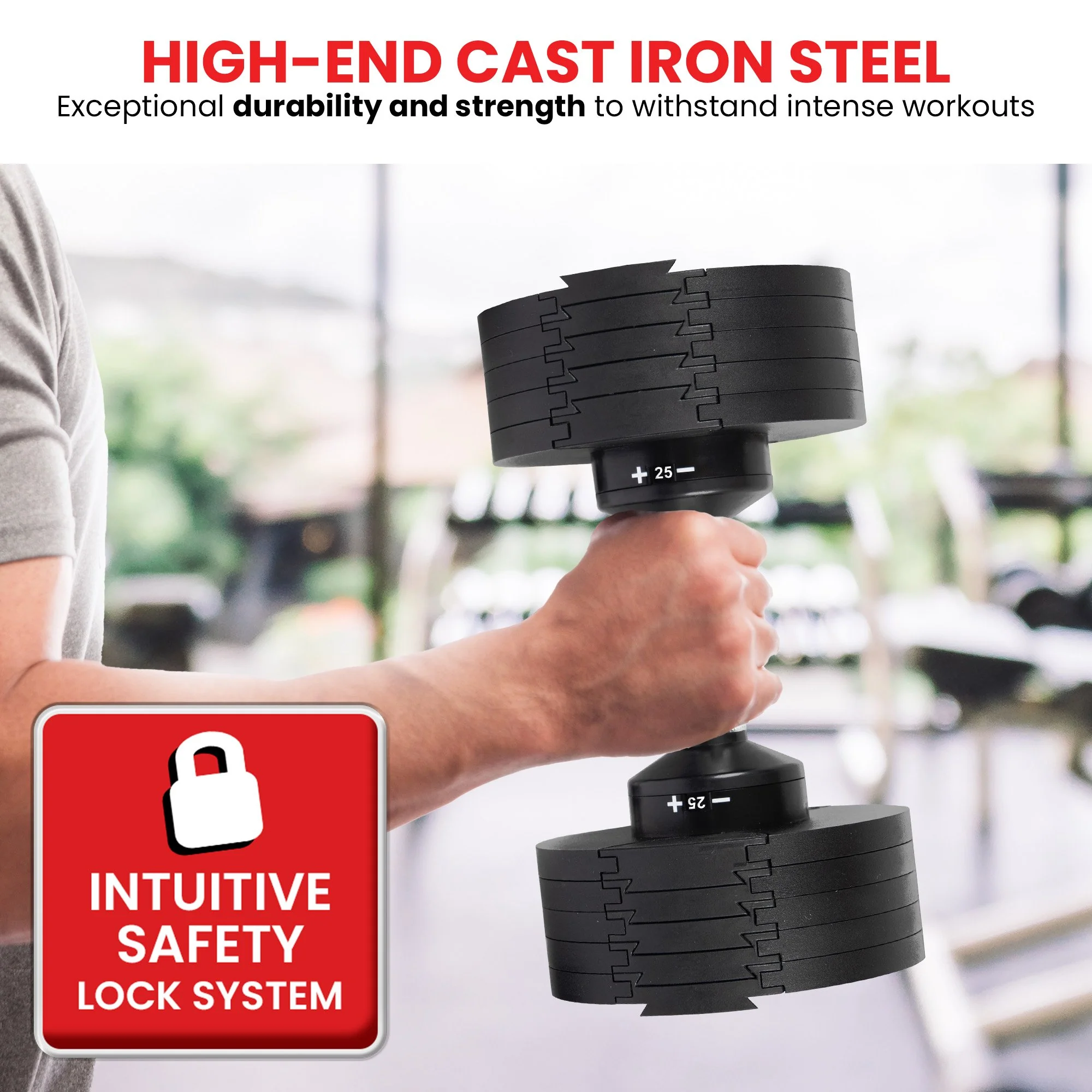 Powertrain Adjustable Dumbbells Eon 2 x 45kg - Image 8