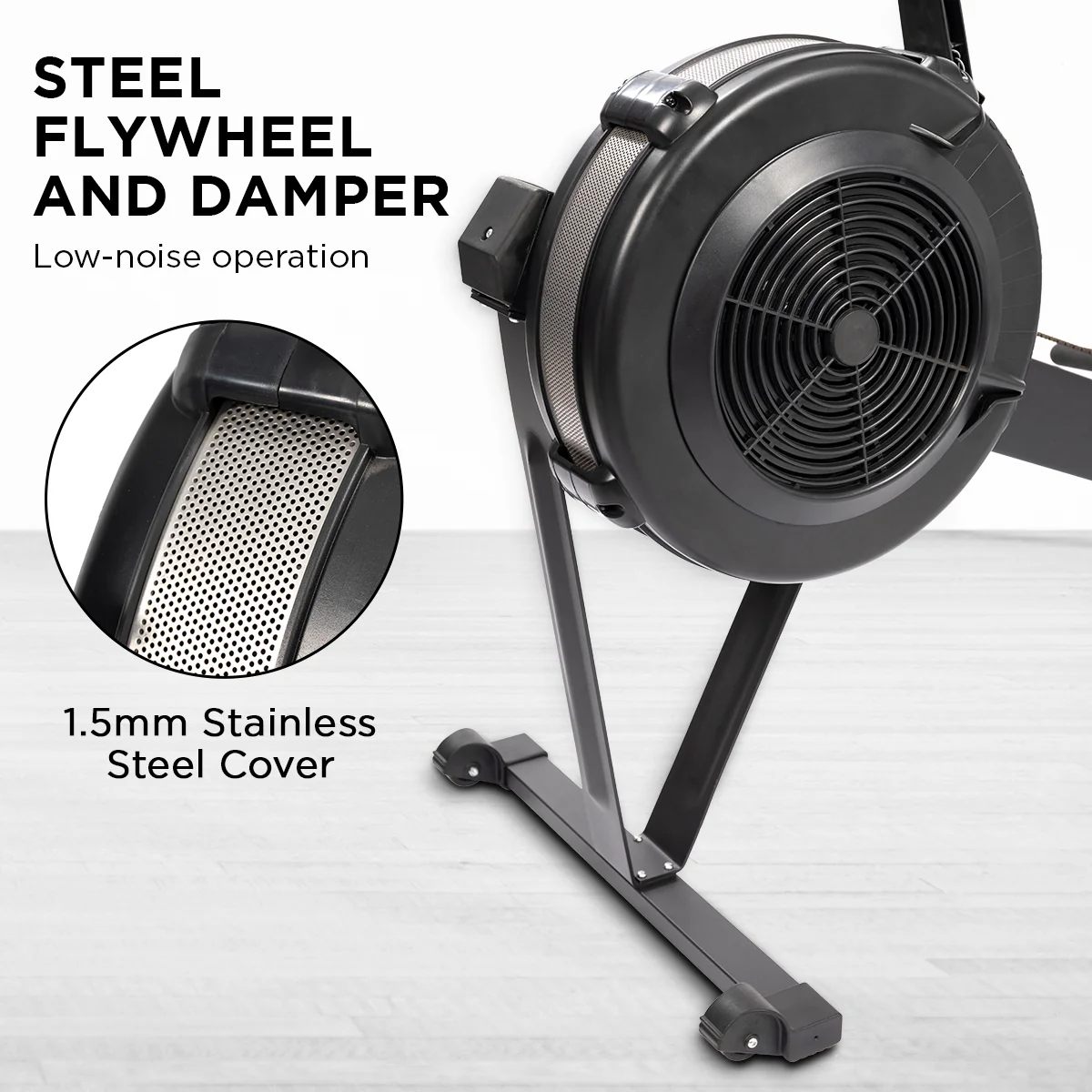 Powertrain Air Rowing Machine Resistance Rower for Home Gym Cardio - Image 5