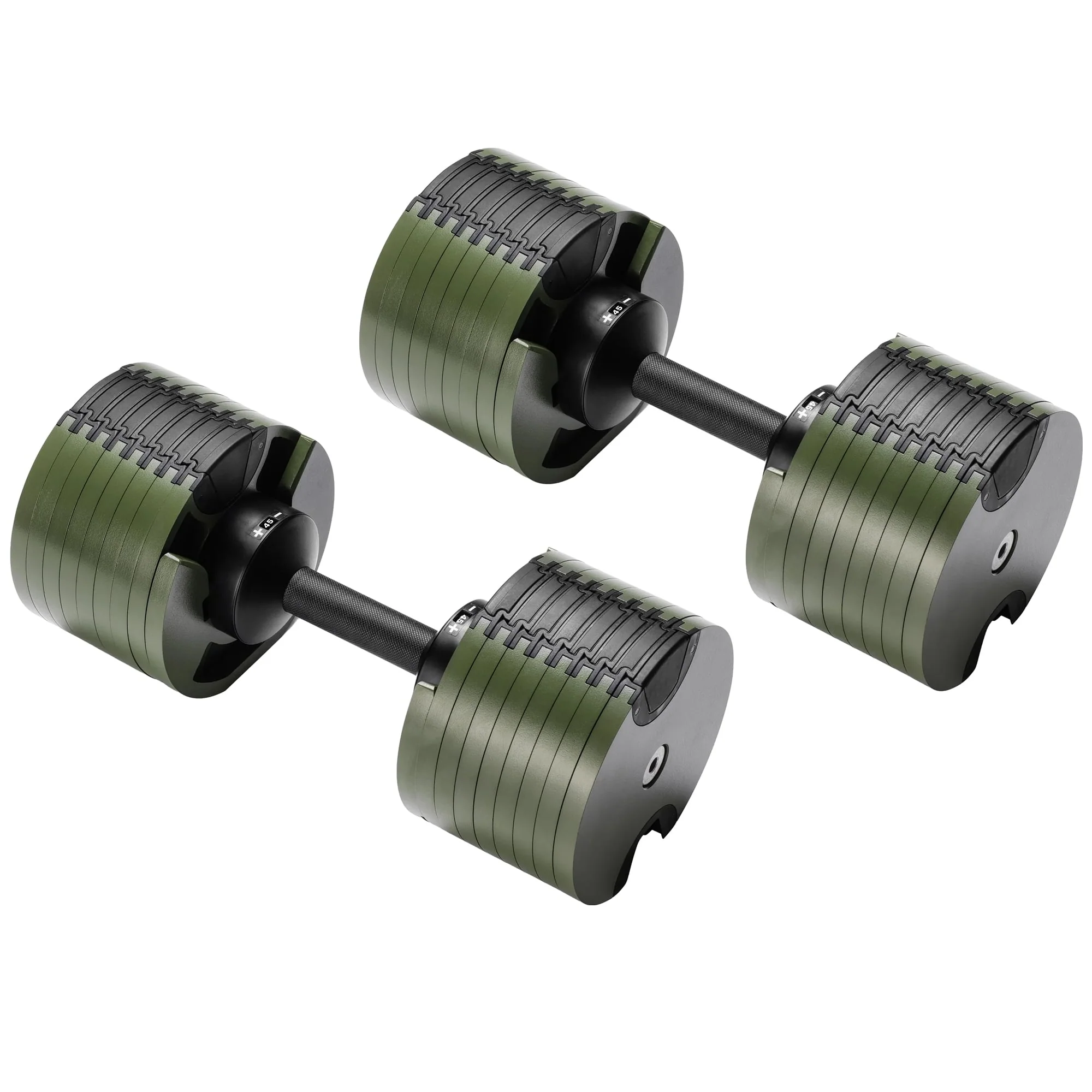 Powertrain Eon Dial Up 90KG Adjustable Dumbbells Pair - Green - Image 3