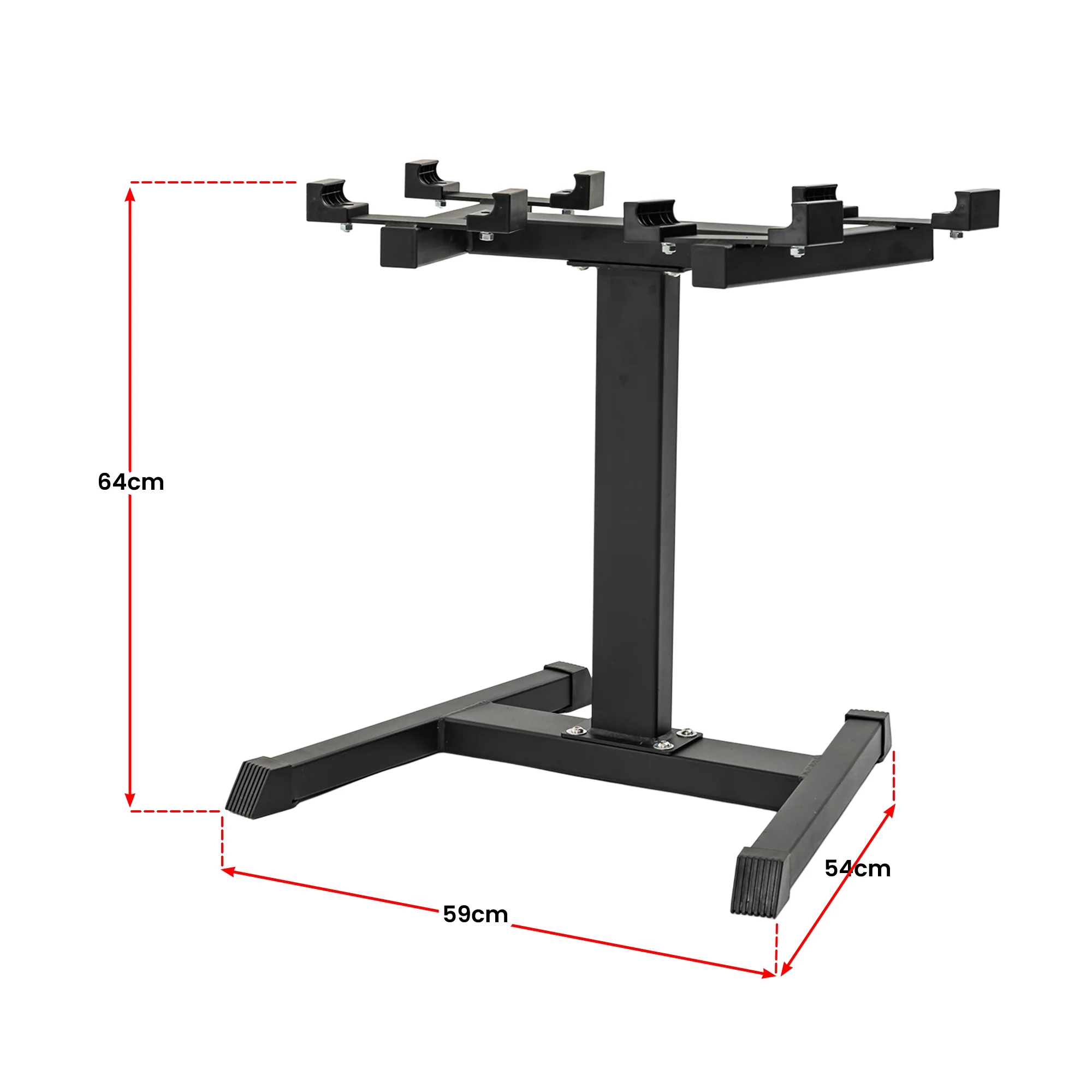 Powertrain Eon Dial Up 90KG Adjustable Dumbbells Pair with Stand - Green - Image 3