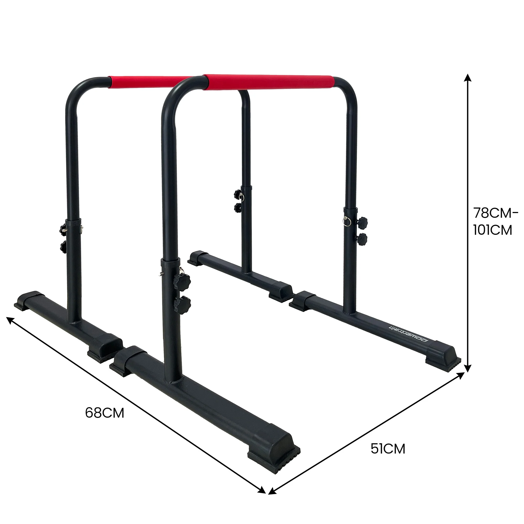 Powertrain Height-Adjustable Dip Bars Pair Load Capacity Separated Type 200kg - Image 3