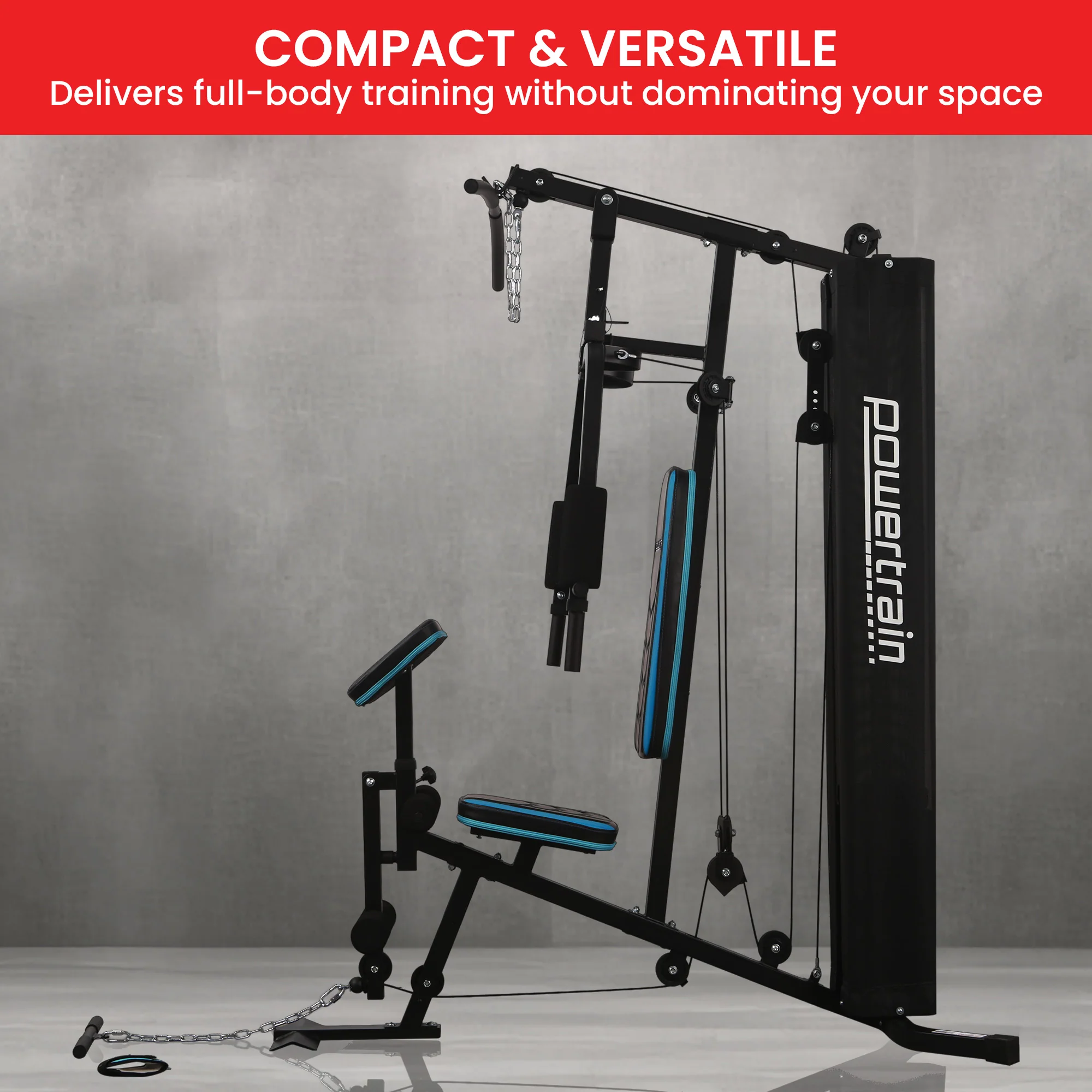 Powertrain JX-300 Multi Station Home Gym 44kg Weight Cable Machine - Image 6
