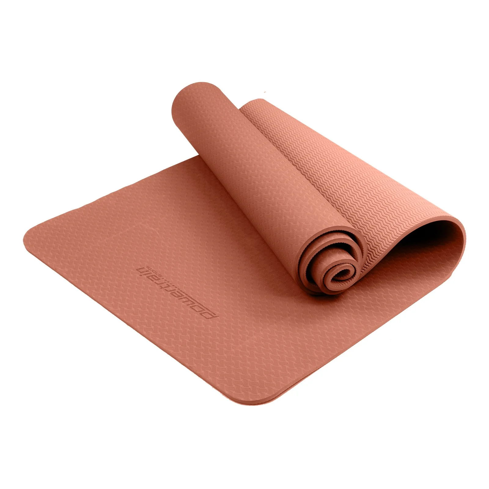 Powertrain TPE Yoga Exercise Pilates Mat 6mm - Pink - Image 3