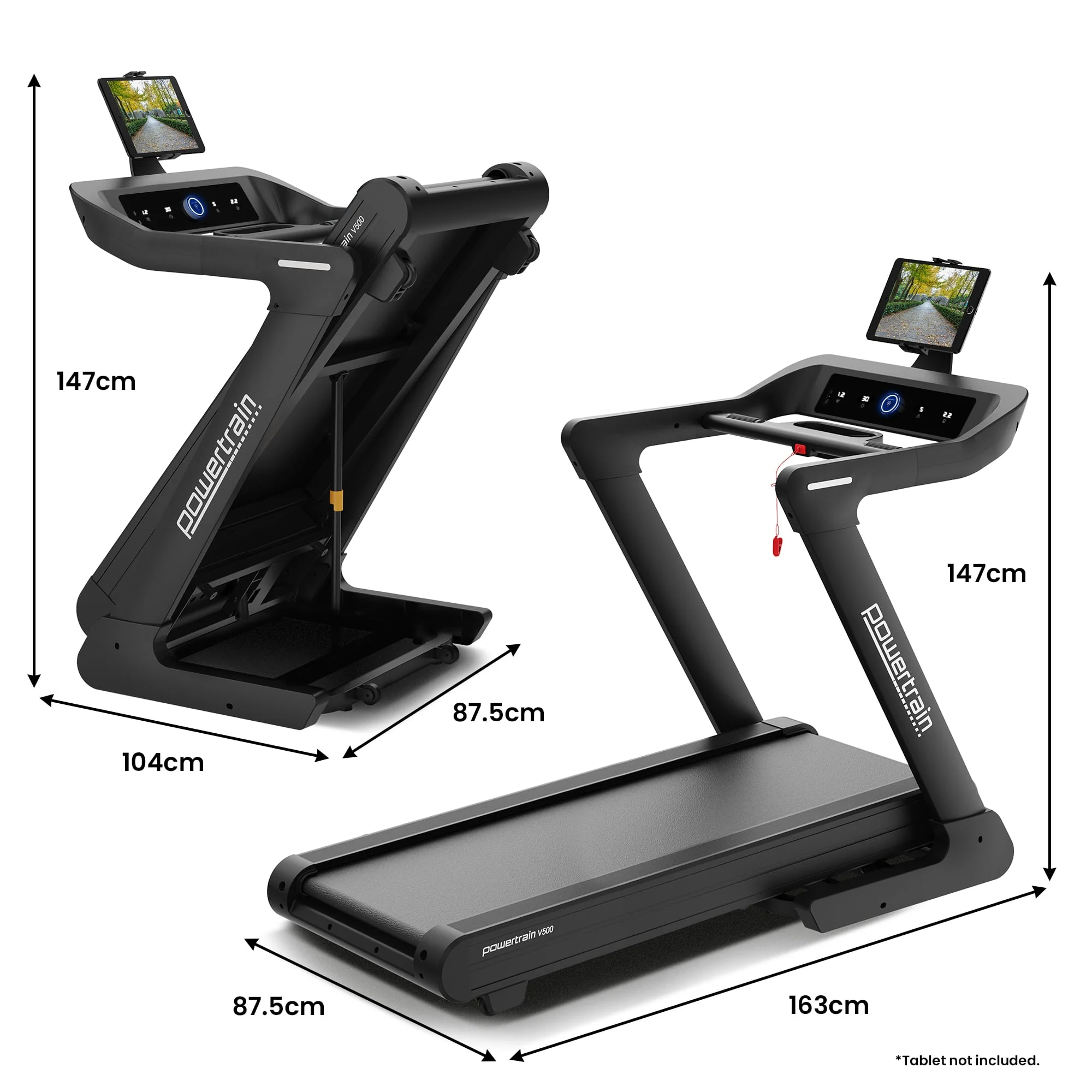 Powertrain V500 3HP Foldable Treadmill - Image 2