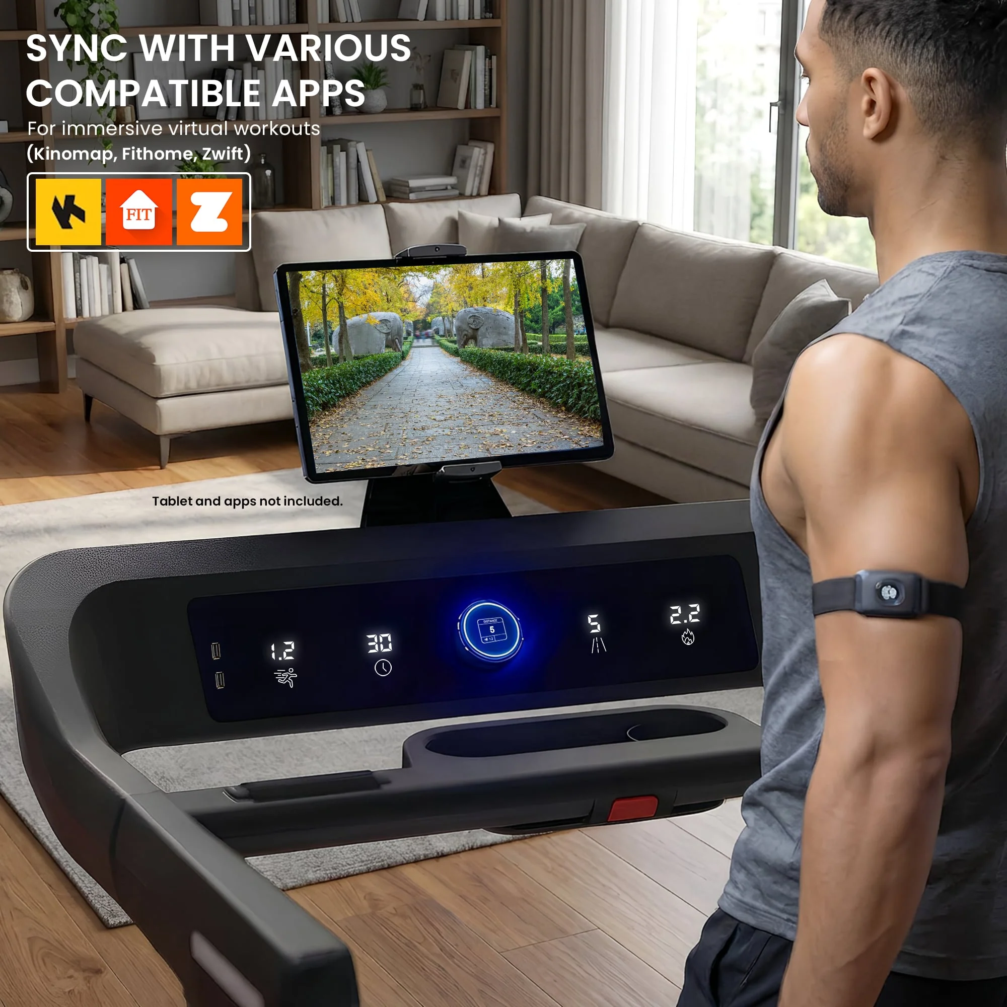 Powertrain V500 3HP Foldable Treadmill - Image 7