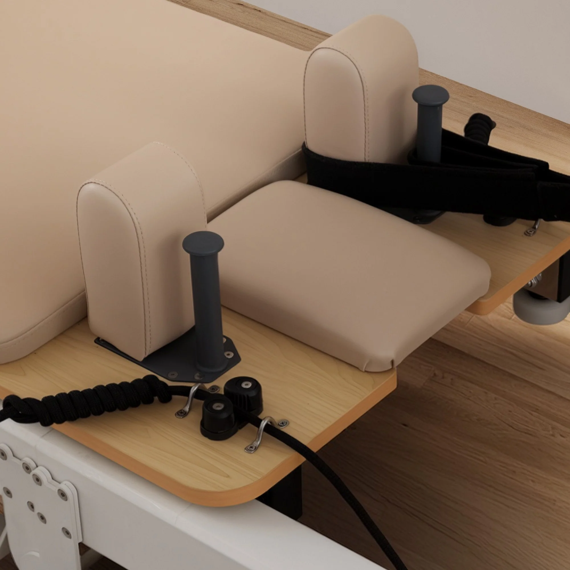Powertrain Velora Pilates Reformer Machine Aluminum Foldable Multifunctional Home Gym Equipment (Beige) - Image 10