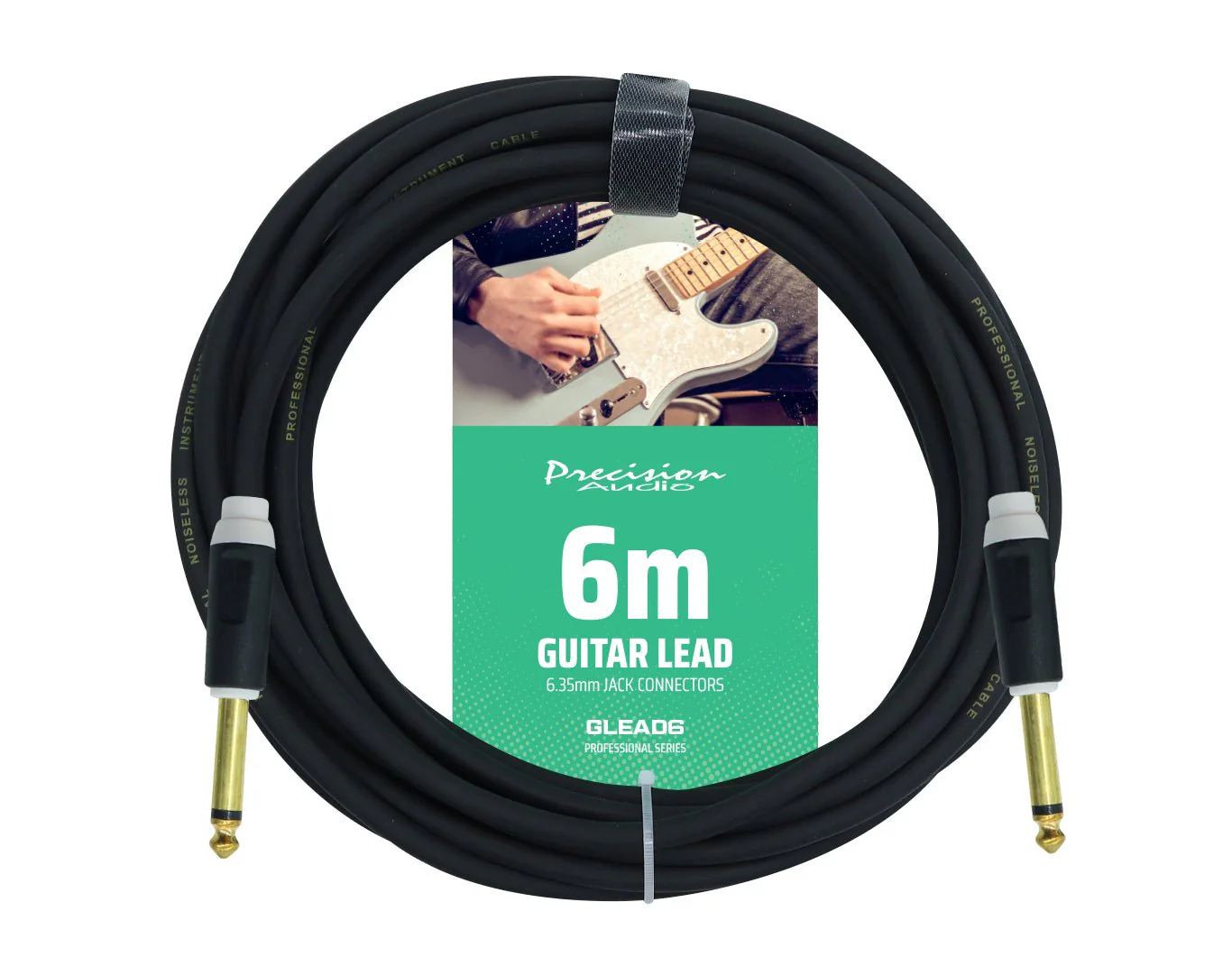 Precision Audio 5m Braided Guitar Lead 1/4" Jack
