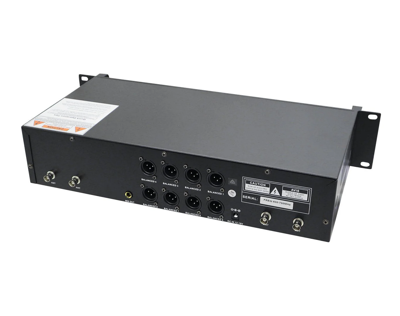 Precision Audio 8 Channel UHF Wireless Headset Microphone System Rack Mount LCD Display - Image 3