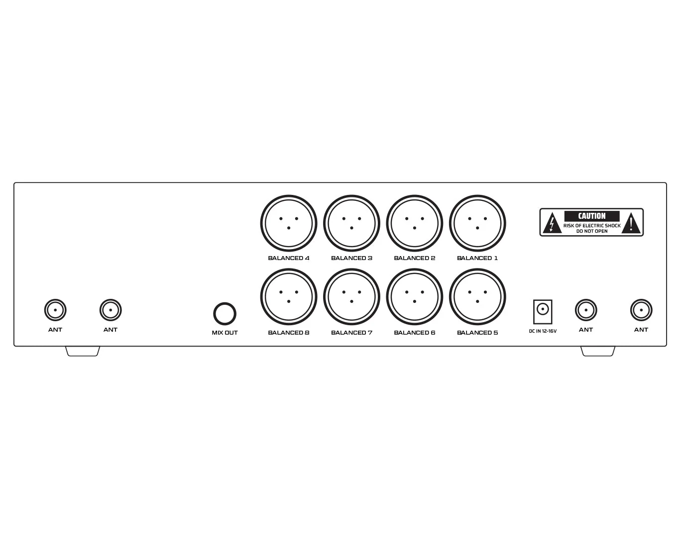 Precision Audio 8 Channel UHF Wireless Headset Microphone System Rack Mount LCD Display - Image 9