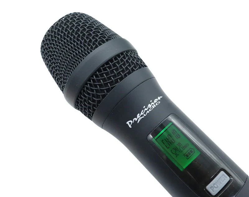Precision Audio Twin Channel Professional Wireless Microphone System Dual XLR Out - Image 5