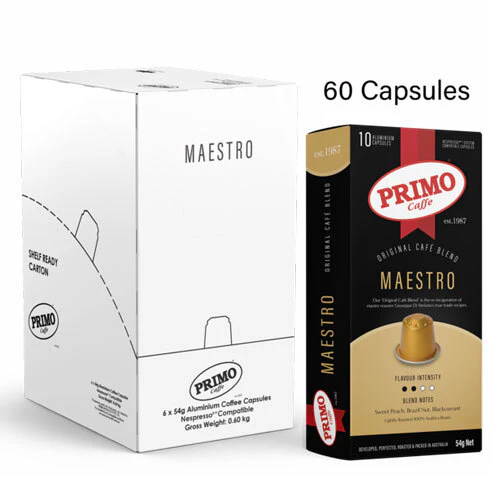 Primo Caffe Maestro Coffee Capsules (6 x 10-Pack) for Nespresso - Image 4