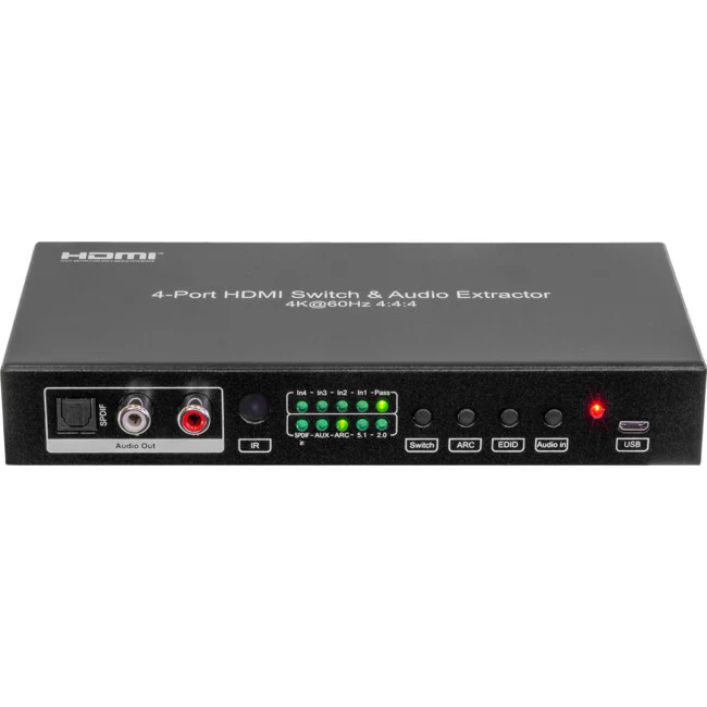 PRO2 4-Way HDMI 2.0 Switch 18Gbps HDR Audio Extraction - Image 4