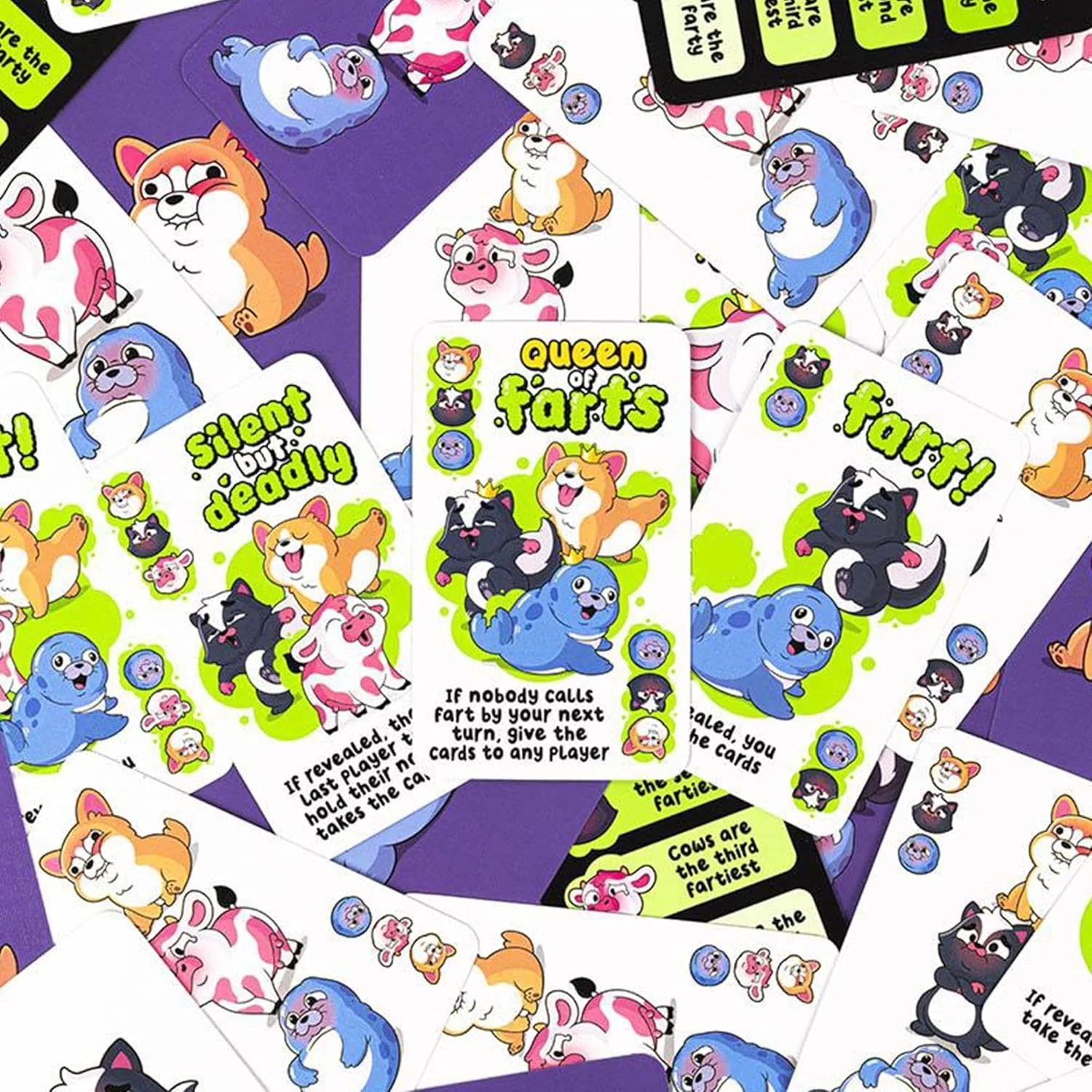 Professor Puzzle Queen of Farts Flatulent Card Game - Image 3