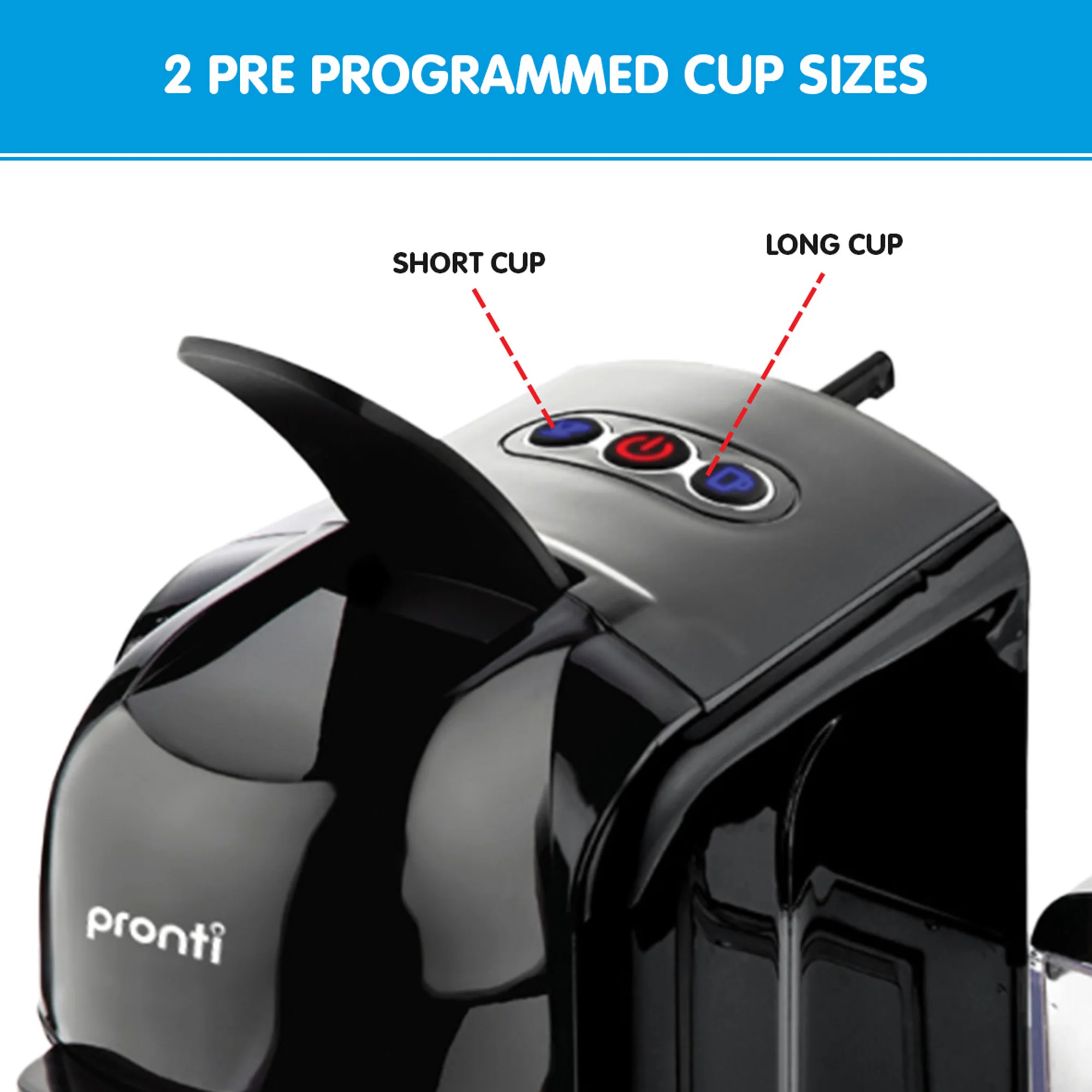 Pronti Breakfast Set with HomeMaid Coffee Machine, Silver Noir Toaster & Kettle - Image 9