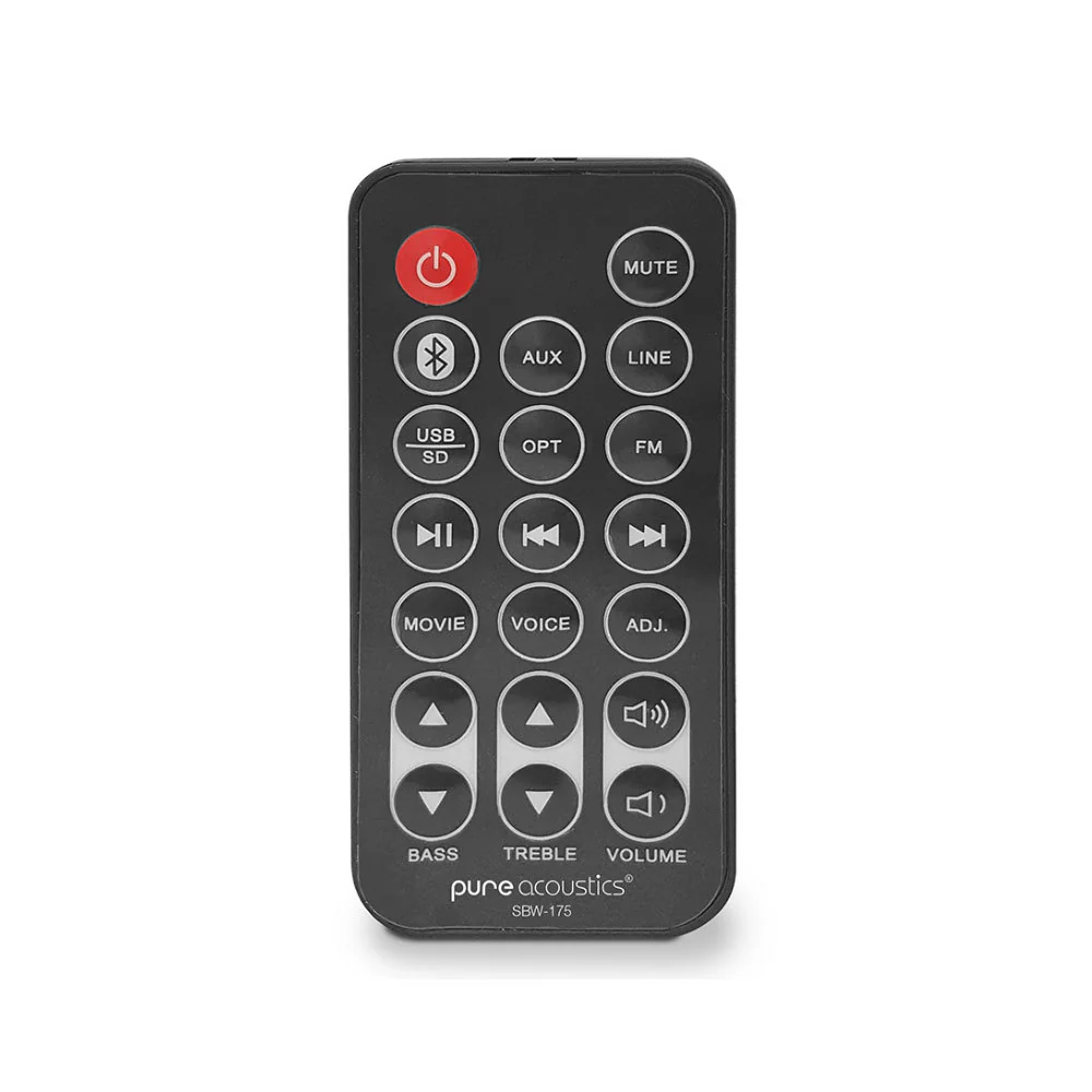 Pure Acoustics SBW-175 Bluetooth Soundbar with Wireless Subwoofer - Image 4