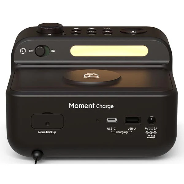 Pure Moment Charge Clock Radio and Sleep Companion - Black - Image 5